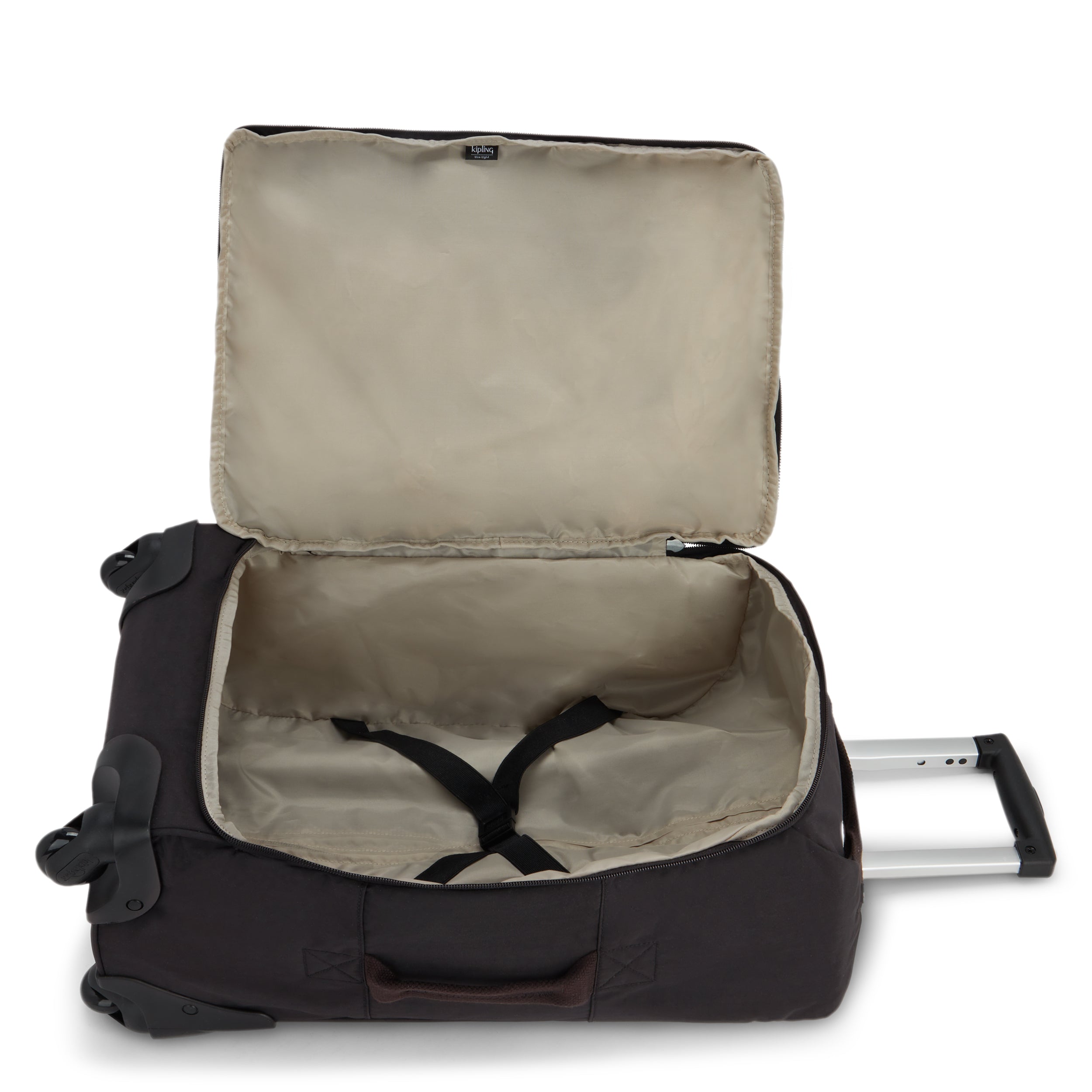 Kipling Darcey Small Carry On Rolling Luggage - Black Tonal | Lightweight Spinner Suitcase for Women Travel, Business Trips & Weekend Getaways
