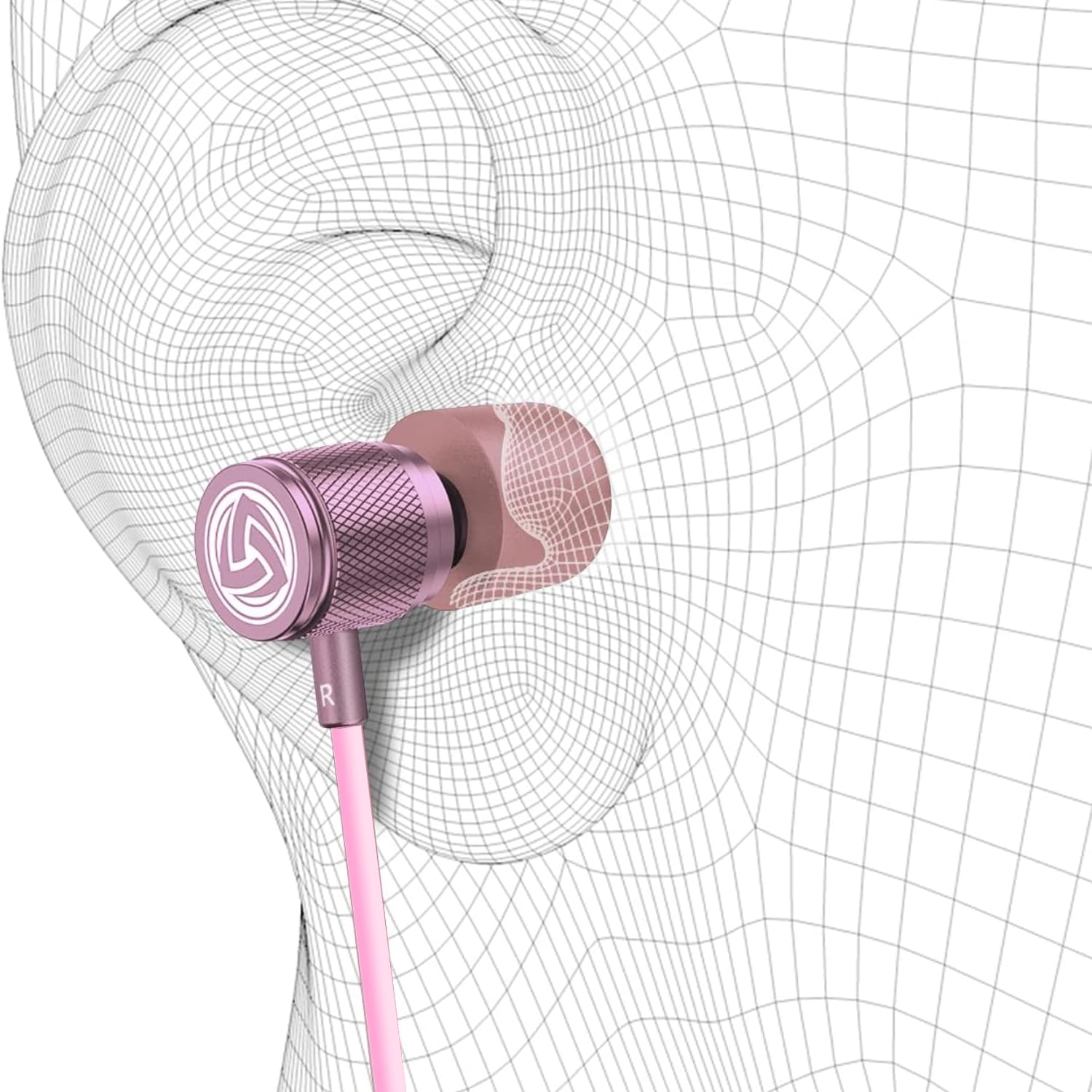 LUDOS Ultra USB C Headphones - Magnetic USB-C Earbuds for iPhone 16/15 Pro Max/Plus & iPad Pro | Compatible with Samsung Galaxy S24/S23/S22/S21/S20/A55/A54/A53 | 5-Year Warranty | Pink - Perfect for Workouts, Commuting & Gaming