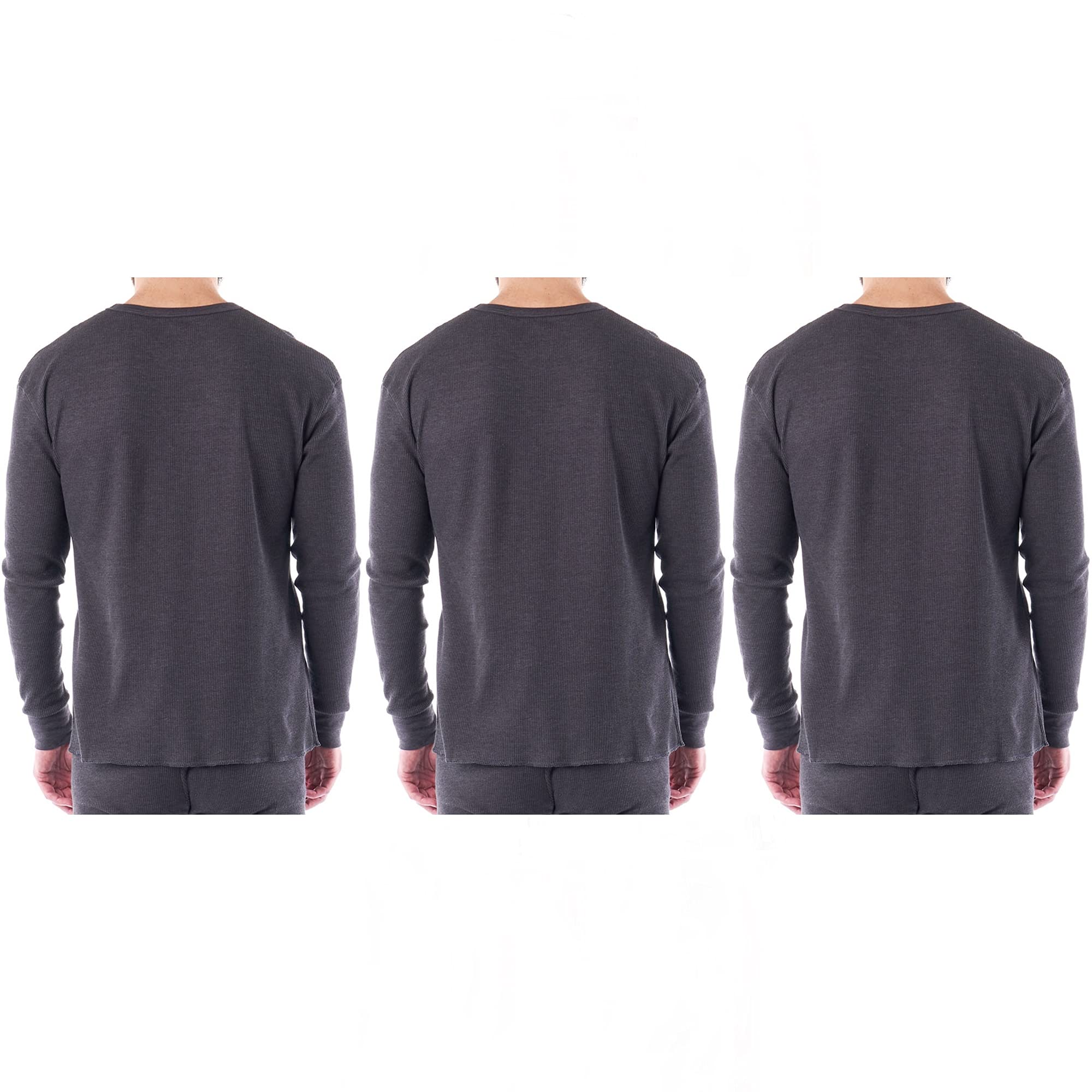 Alpine Swiss Men's Thermal Long Sleeve Henley Shirt - Waffle Knit Base Layer Top for Cold Weather - Perfect for Winter Hiking, Skiing & Outdoor Activities