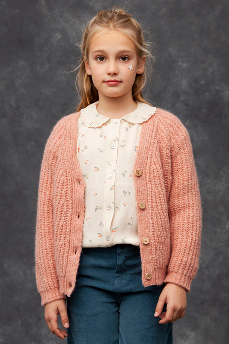 Vintage Knit Sweater for Girls | Soft & Cozy Tocoto Pullover | Perfect for Fall, Winter & Casual Outfits