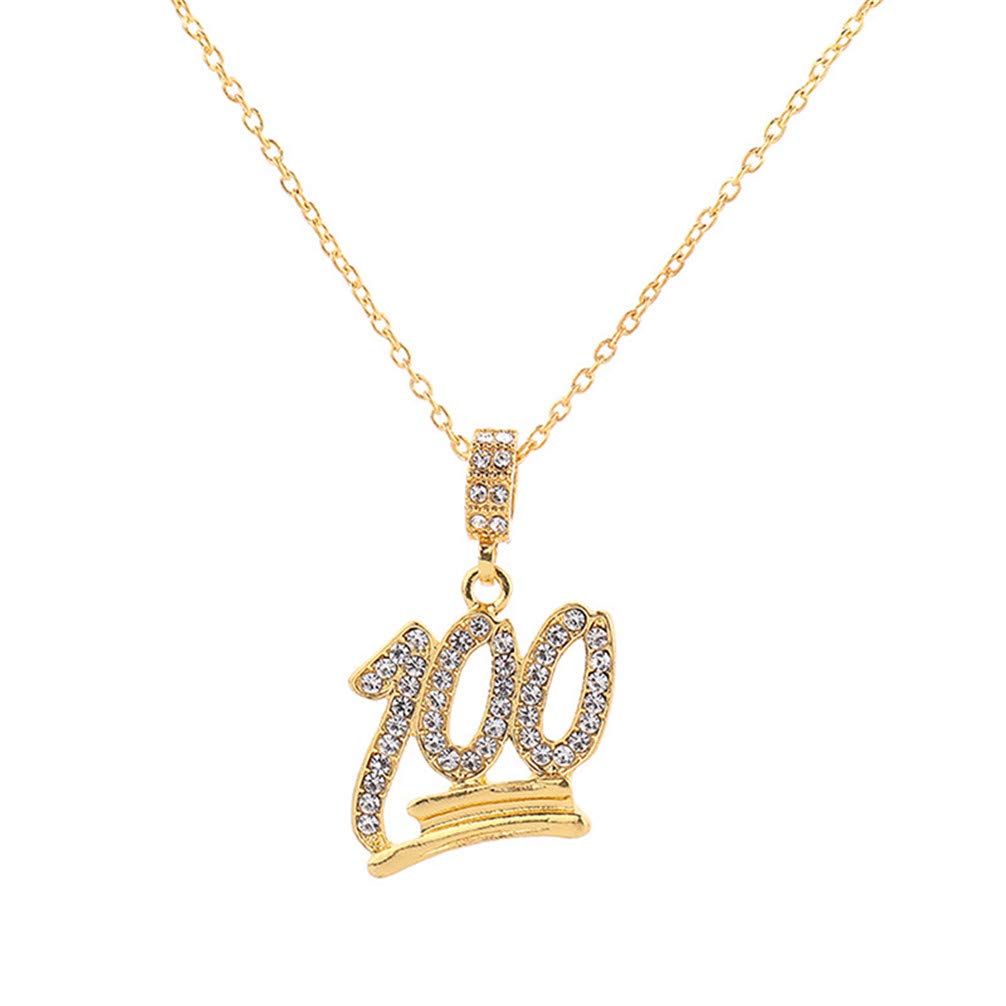 Toporchid 100-Point Pendant Necklace - Long Sweater Chain for Women, Trendy Hip Hop Jewelry with Charms - Perfect for Layering, Casual Outfits & Streetwear Fashion
