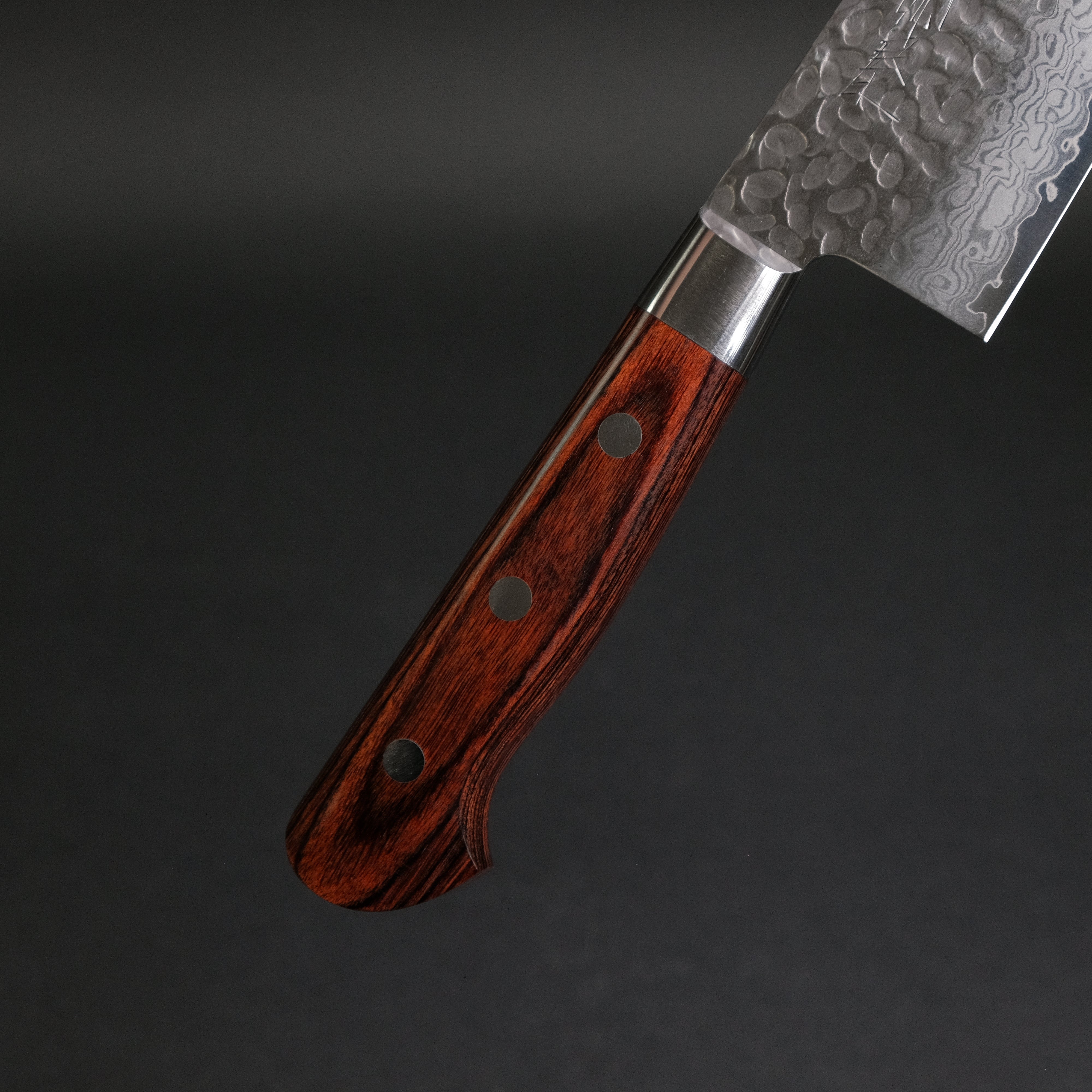Hitohira Imojiya ST Tsuchime Damascus Gyuto 210mm Japanese Chef Knife - Hand-Forged Stainless Steel Blade with Imitation Mahogany Handle (Yo Handle) - Perfect for Sushi, Meat Cutting & Professional Kitchen Use