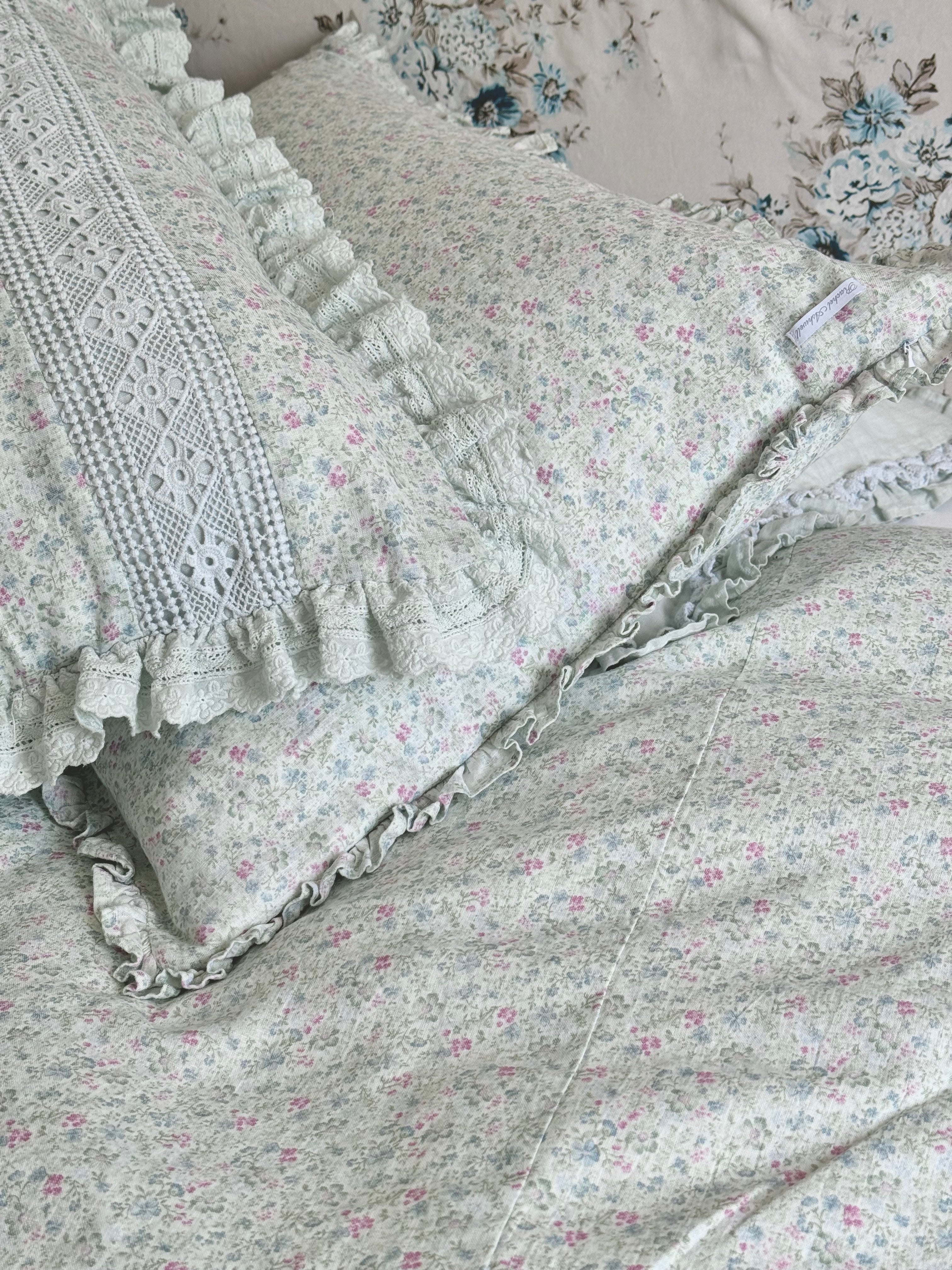 Rachel Ashwell® Petula Linen Bedding Set - Premium Soft 100% Flax Linen Sheets & Duvet Cover - Breathable Bed Linens for All Seasons - Perfect for Master Bedroom, Guest Room & Vacation Homes