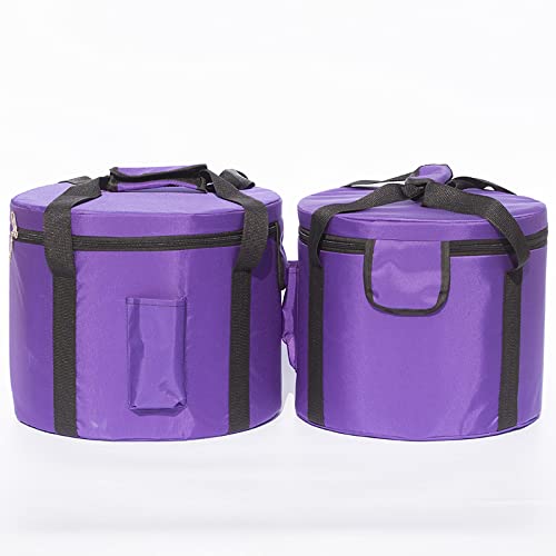 Premium Purple Heavy-Duty Sponge Padded Crystal Singing Bowl Case for 12-Inch Sound Bowls - Protective Storage & Travel Cover for Meditation, Yoga, and Sound Healing Sessions