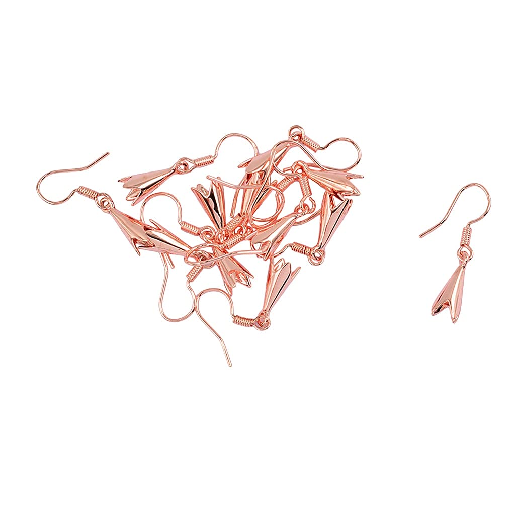 10PCS Brass Earring Hooks with Coil Ear Wires - DIY Jewelry Findings for Beading, Charms & Crafting - Perfect for Handmade Earrings, Necklaces & Bracelets