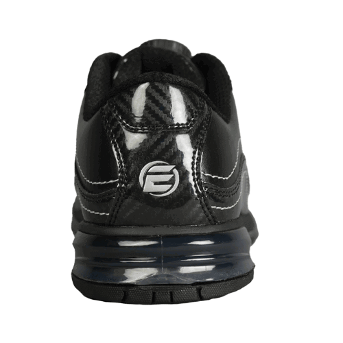 Elite Men’s Predator Black/Carbon Right Hand Bowling Shoes - Premium Performance for Competitive Bowlers & League Play