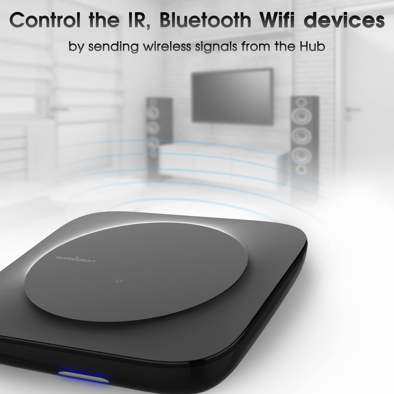 SofaBaton X1 Universal Remote Control with Hub - Smart App Setup, One-Touch Activities, Works with Alexa & Google Assistant (Voice Control 60+ Devices) - Perfect for Home Theater, Smart TV, and Entertainment System Control