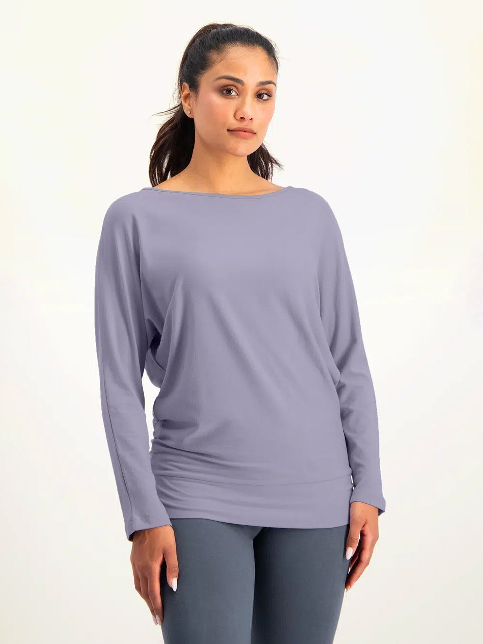 Urban Goddess Budhi Long Sleeve Yoga Top for Women - Breathable Workout Shirt in Lilac | Perfect for Yoga, Pilates & Gym