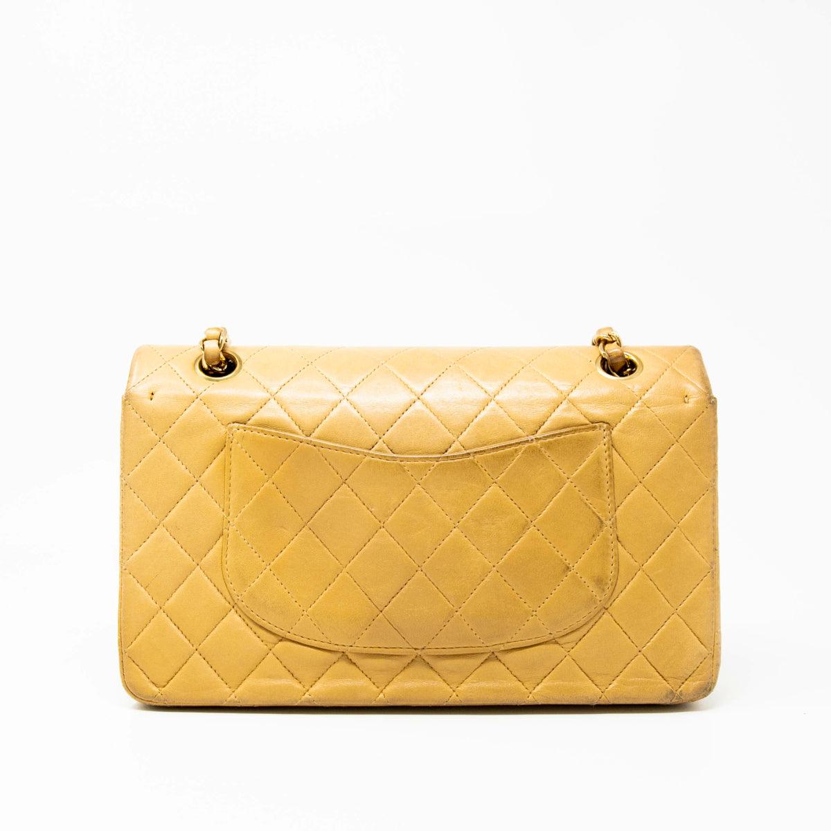 Chanel Beige Medium Vintage Classic Flap Bag - Timeless Luxury Handbag for Women | Perfect for Evening Events, Date Nights & Special Occasions