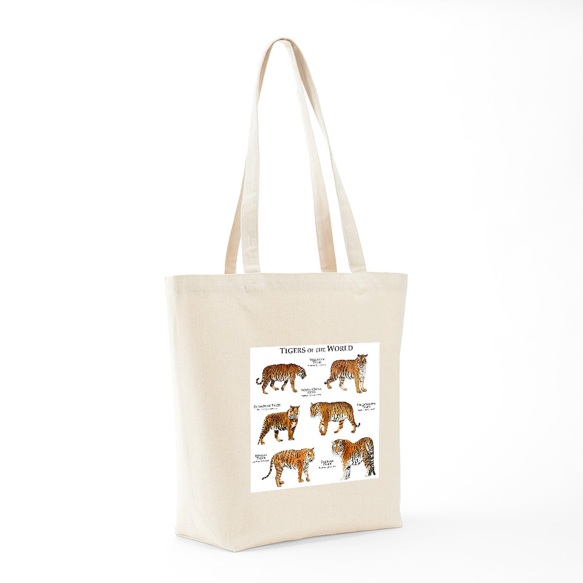 Tigers of the World Canvas Tote Bag - Eco-Friendly Reusable Shopping Bag for Groceries, Beach & Daily Use | Natural Cotton Carryall