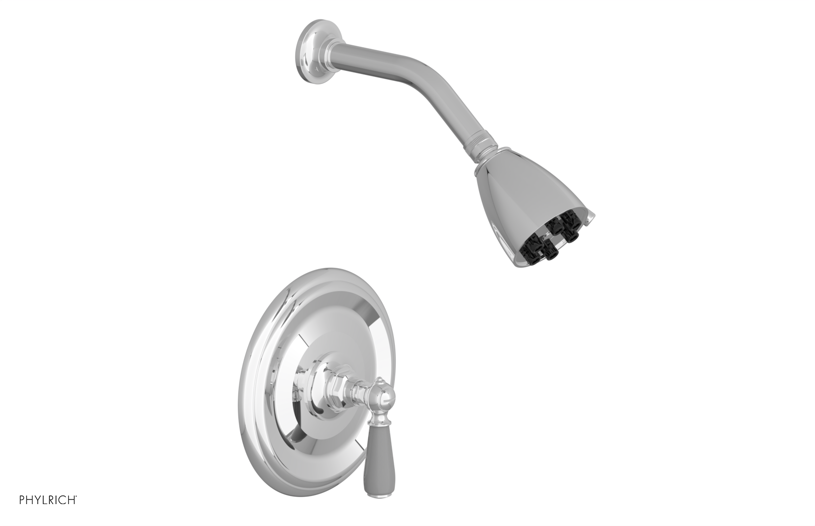 Jamestown Pressure Balance Shower Set with Lever Handle & Gray Accents - 165 22 Series | Perfect for Modern Bathroom Renovations & Spa-Like Shower Experience
