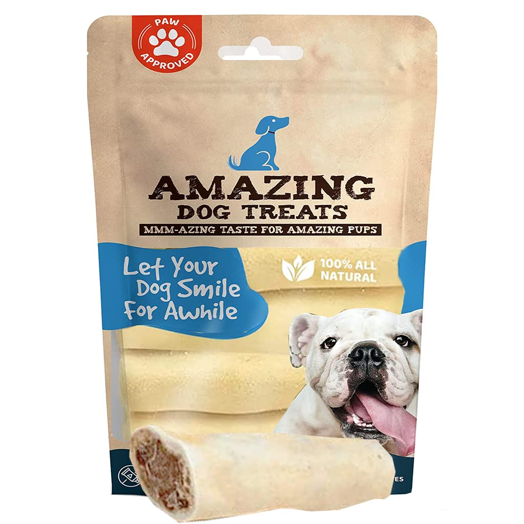 Premium Grass-Fed Cow Tail Dog Chews - Natural Long-Lasting Dog Treats for Aggressive Chewers - No Hide, Grain-Free, High-Protein Dog Bones - Perfect for Training, Teething & Dental Health - Made in USA