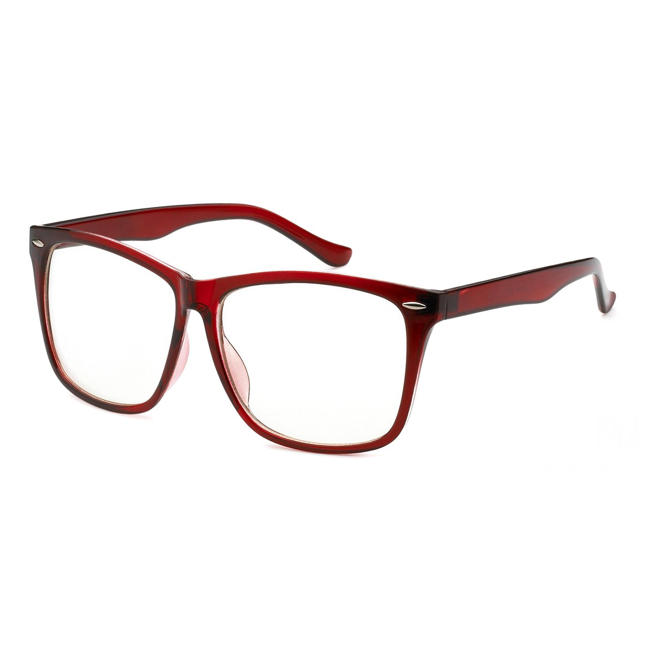 5Zero1 Oversized Wayfarer Sunglasses for Men & Women - Korean Fashion Punk Style Clear Lens Glasses for Cosplay, Streetwear & Retro Outfits