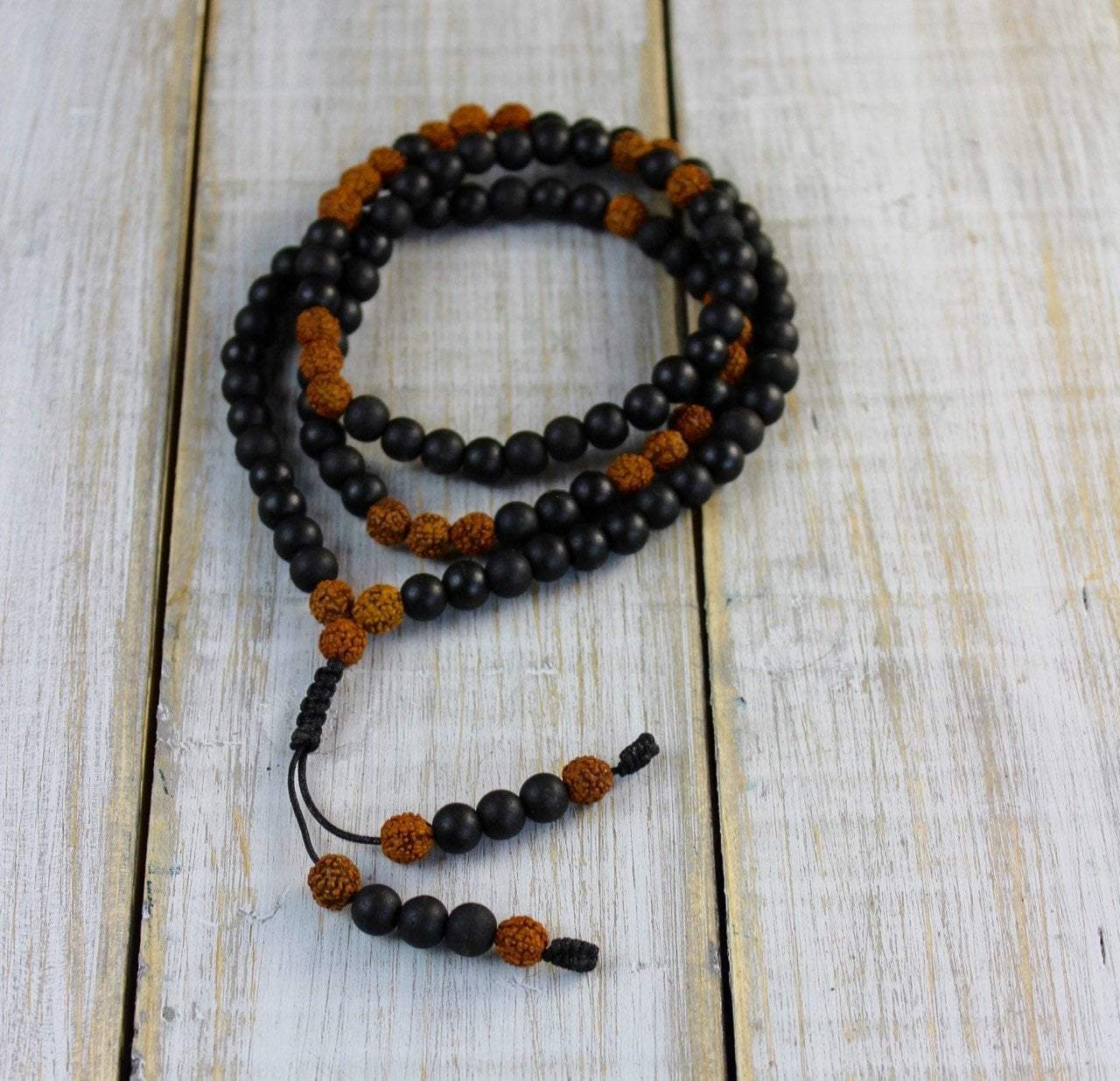 Authentic Matte Onyx Mala Beads - 108 Prayer Beads for Meditation, Yoga & Mindfulness | Buddhist & Hindu Spiritual Practice