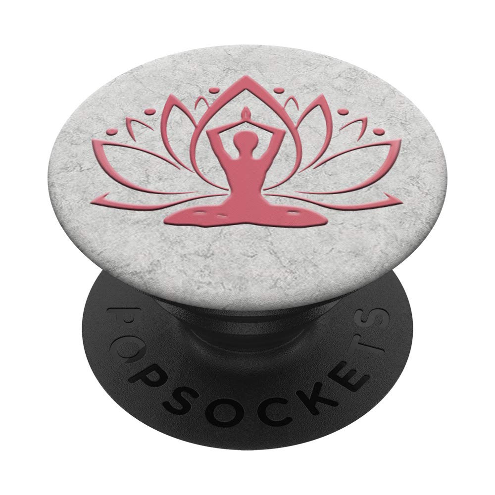 Lotus Flower Yoga Mat - Rose Pink Faux Marble Non-Slip Exercise Mat for Meditation, Relaxation & Yoga Poses - Perfect for Home, Studio & Outdoor Workouts