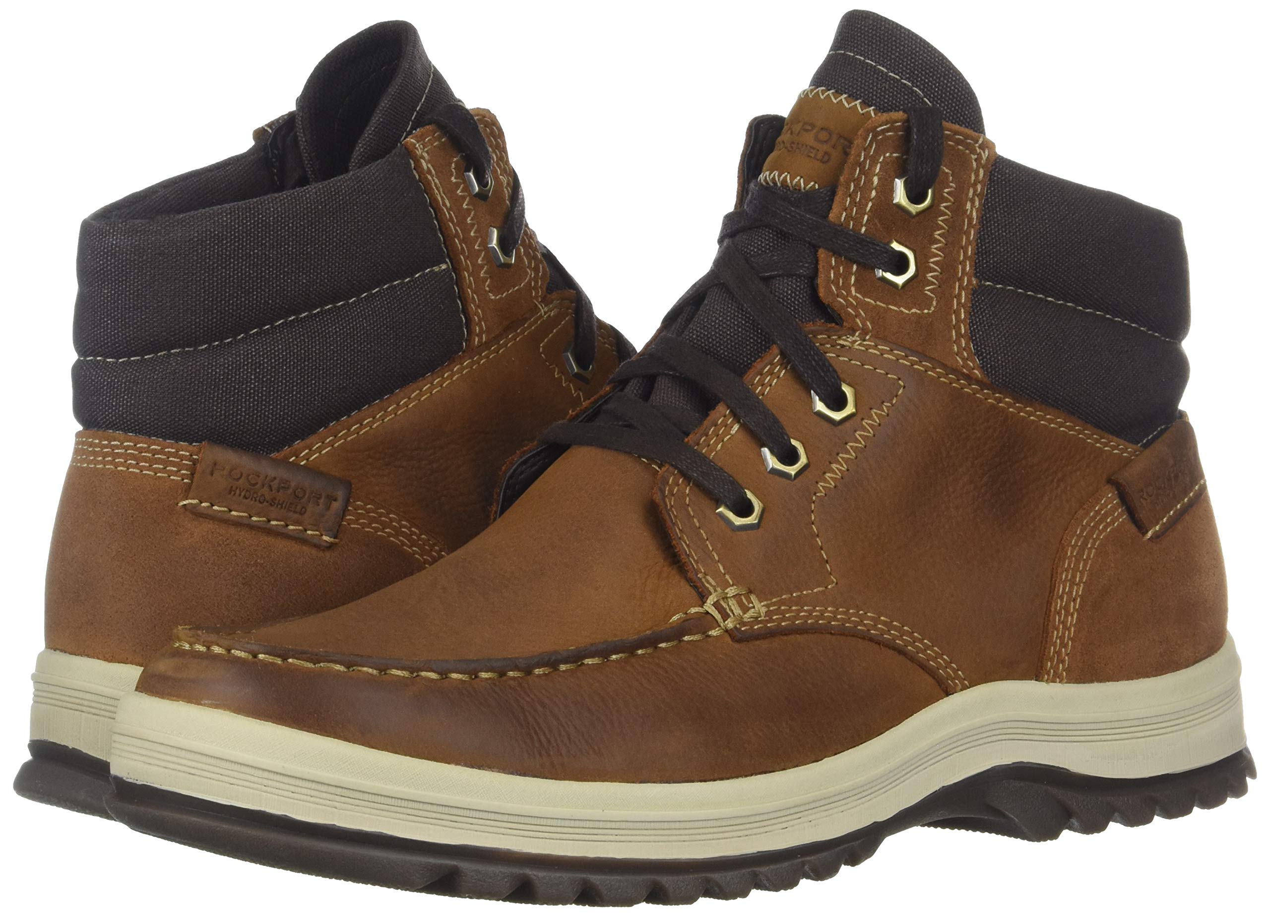 Rockport Men's World Explorer Moc Toe Slip-Resistant Casual Shoes - Comfortable Walking & Light Hiking for Outdoor Adventures