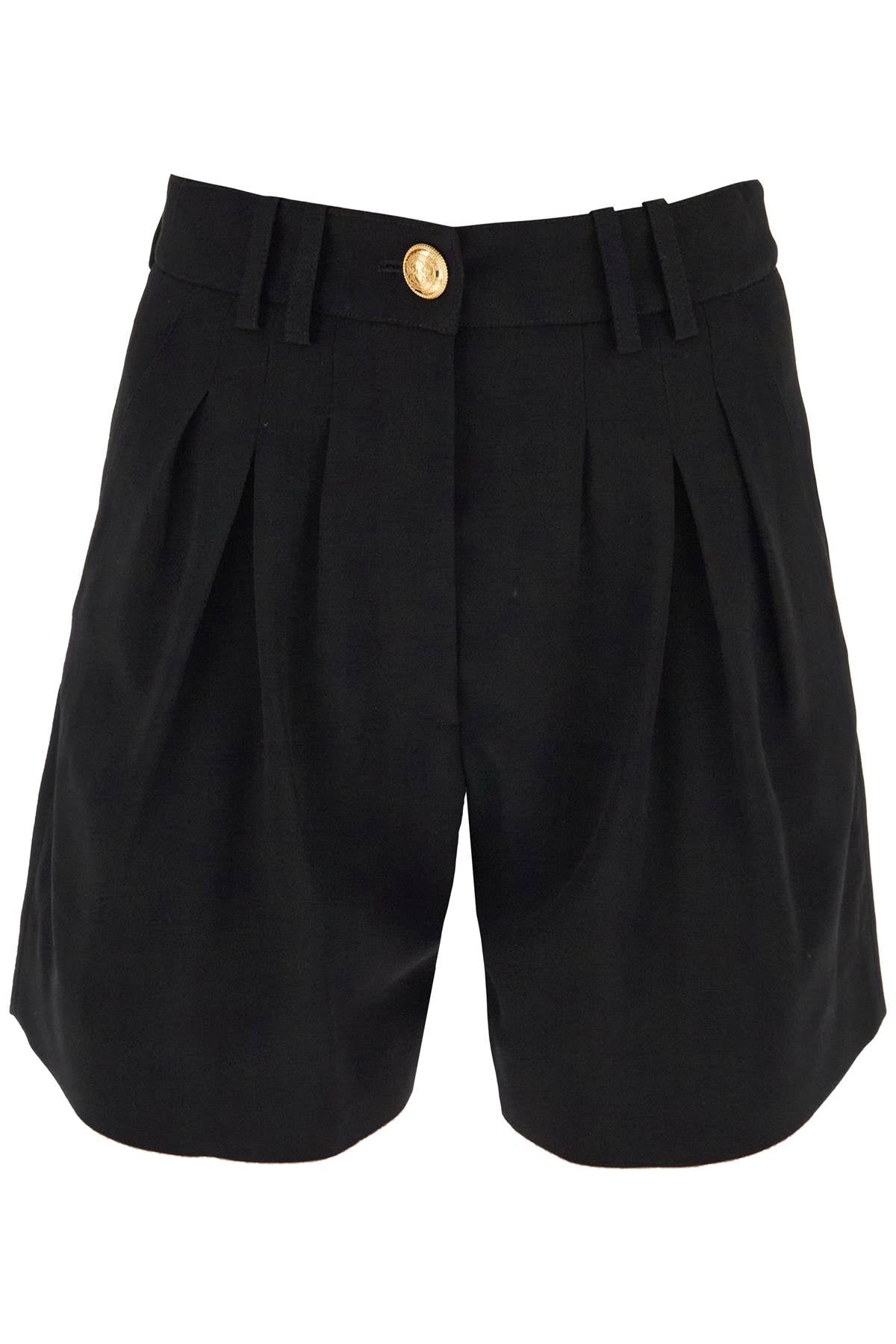Balmain Women's High-Waisted Crepe Shorts - Elegant and Comfortable Summer Fashion for Casual Outings and Beach Vacations