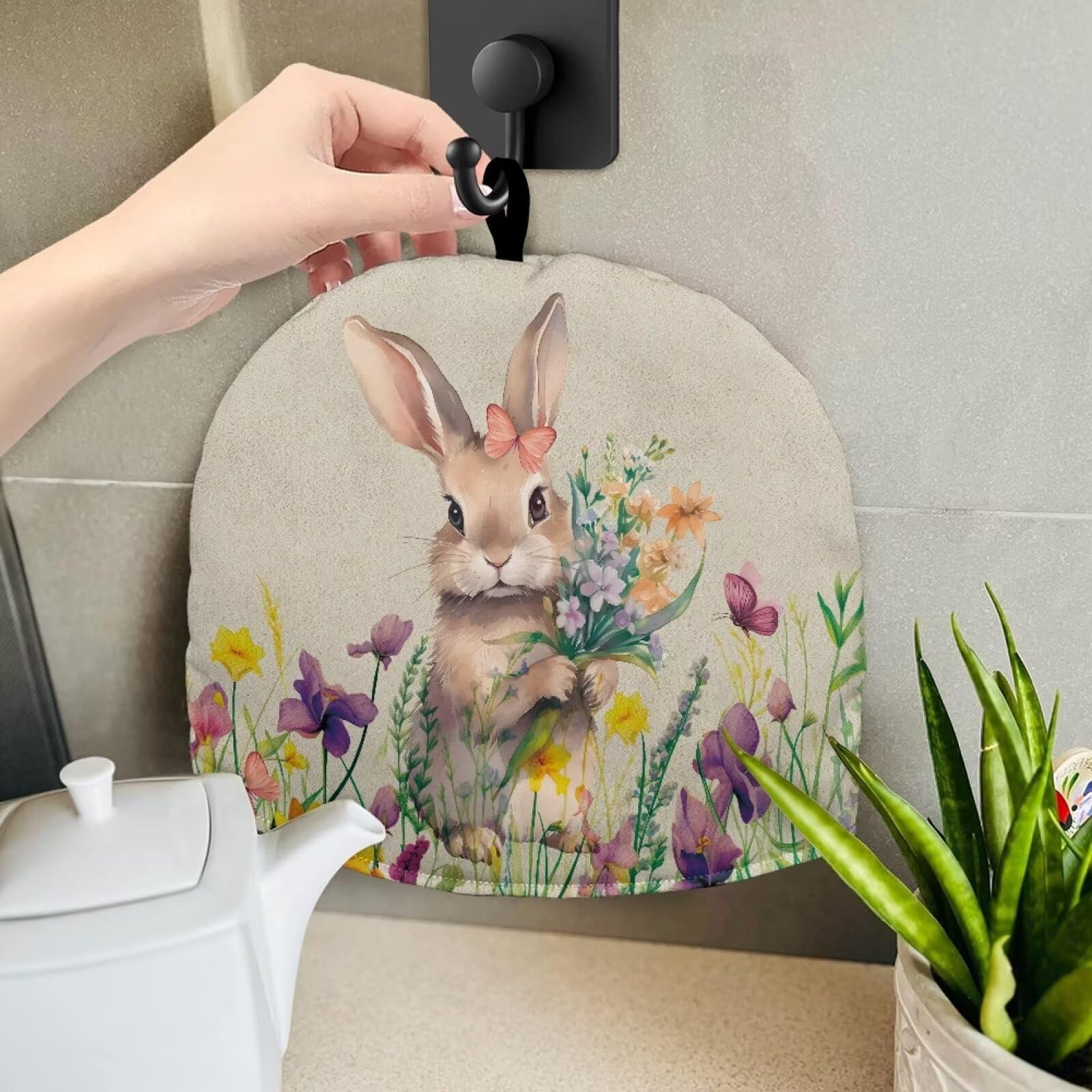 Easter Bunny Tea Cozy for Teapot - Insulated Decorative Teapot Cover, Durable & Lightweight Dome-Shaped Large Tea Cosy - Perfect for Easter Decorations, Tea Parties & Home Kitchen Use