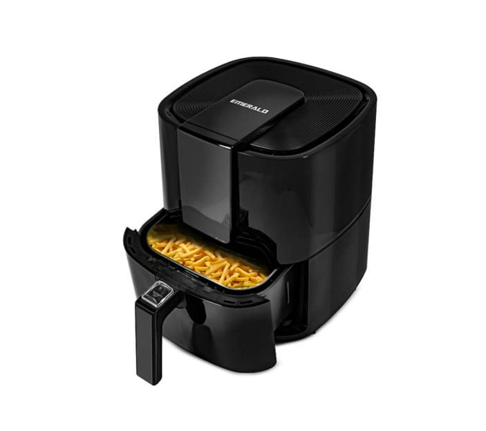 Emerald 1800W Digital Air Fryer with LED Touch Display, 5.2L Detachable Basket & Slide-Out Pan - Perfect for Healthy Frying, Roasting, Baking & Reheating - Ideal for Families, Meal Prep & Quick Snacks