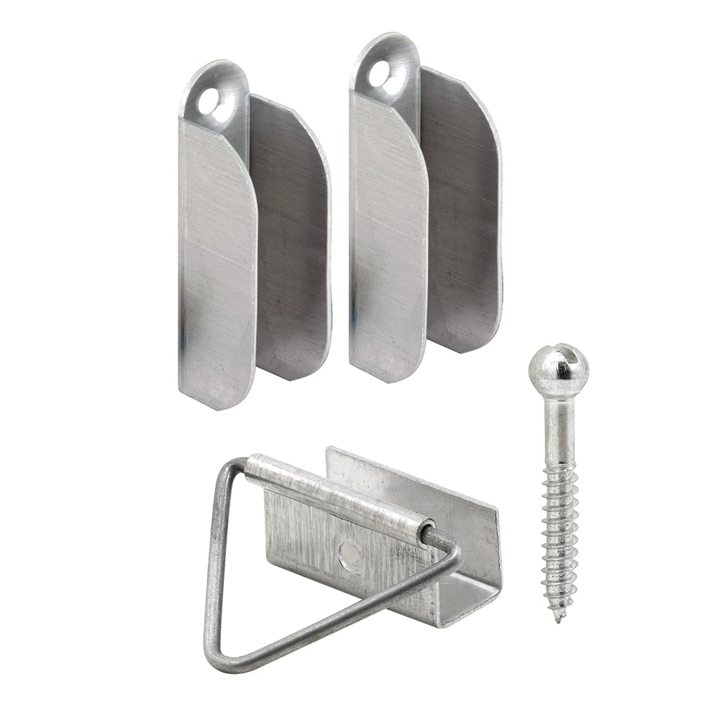 Prime-Line PL 7760 4 Top & 2 Bottom Cabinet Hangers with Latches and Screws - Mill Finish Hardware Set (1 Pack) - Perfect for Kitchen Cabinets, Wardrobes & Furniture Installation
