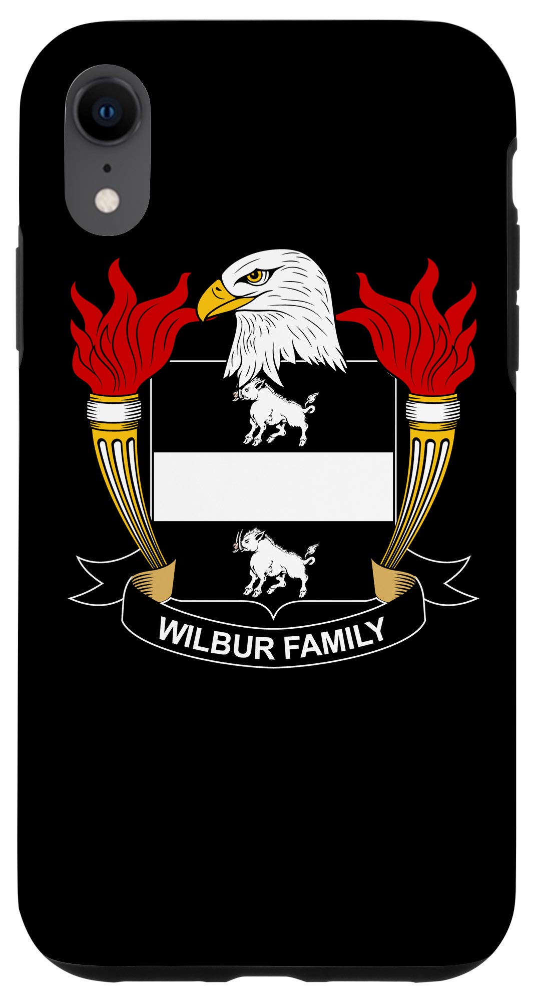 iPhone XR Case with Wilbur Family Crest - Durable Protective Cover for Everyday Use, Travel & Gifts
