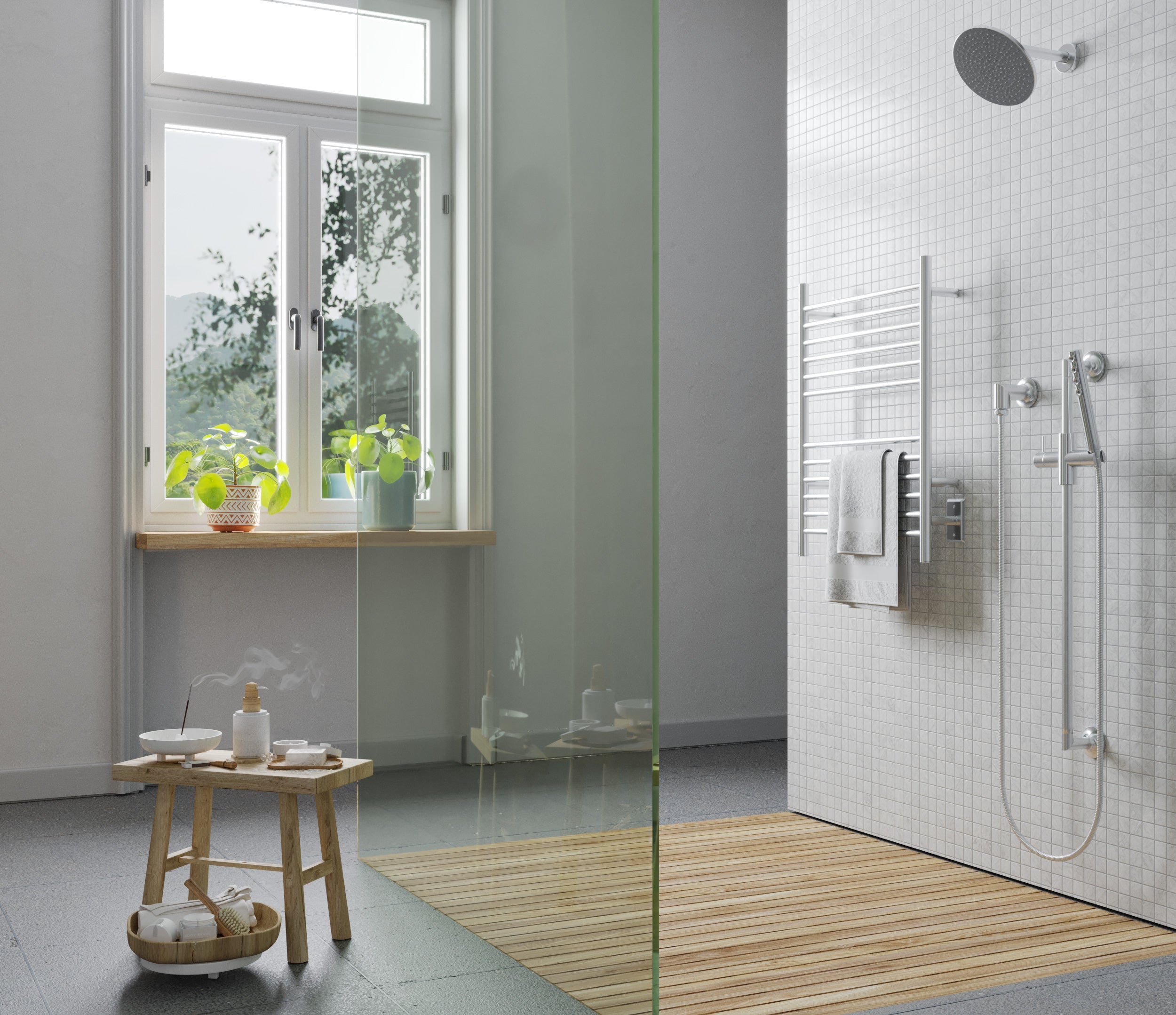 Amba Cape 2332 12 Straight Bar Hardwired and Plug-In Towel Warmer - 23.87