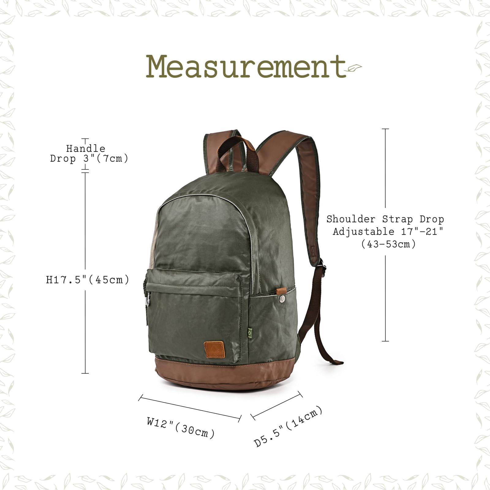 TSD Urban Canvas Backpack - Durable Lightweight Hiking Daypack for Men & Women, Water-Resistant Travel Backpack for Work, School & Outdoor Adventures | Perfect for Commuting, College & Weekend Getaways