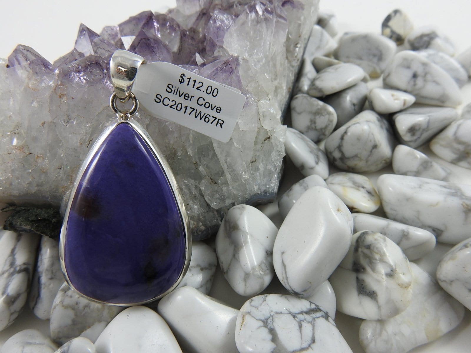 Charoite Sterling Silver Pendant Necklace - Natural Purple Gemstone Jewelry for Women | Perfect for Gifts, Special Occasions & Everyday Wear