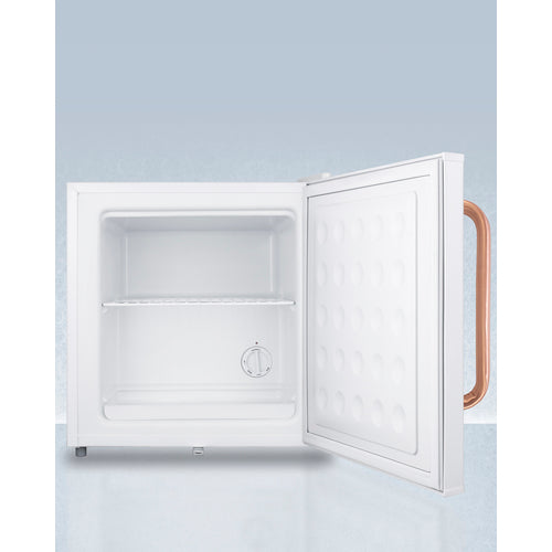 Accucold FS24LTBC Compact All Freezer with Antimicrobial Pure Copper Handle - Perfect for Home, Office, or RV Use - Energy Efficient Upright Freezer for Food Storage