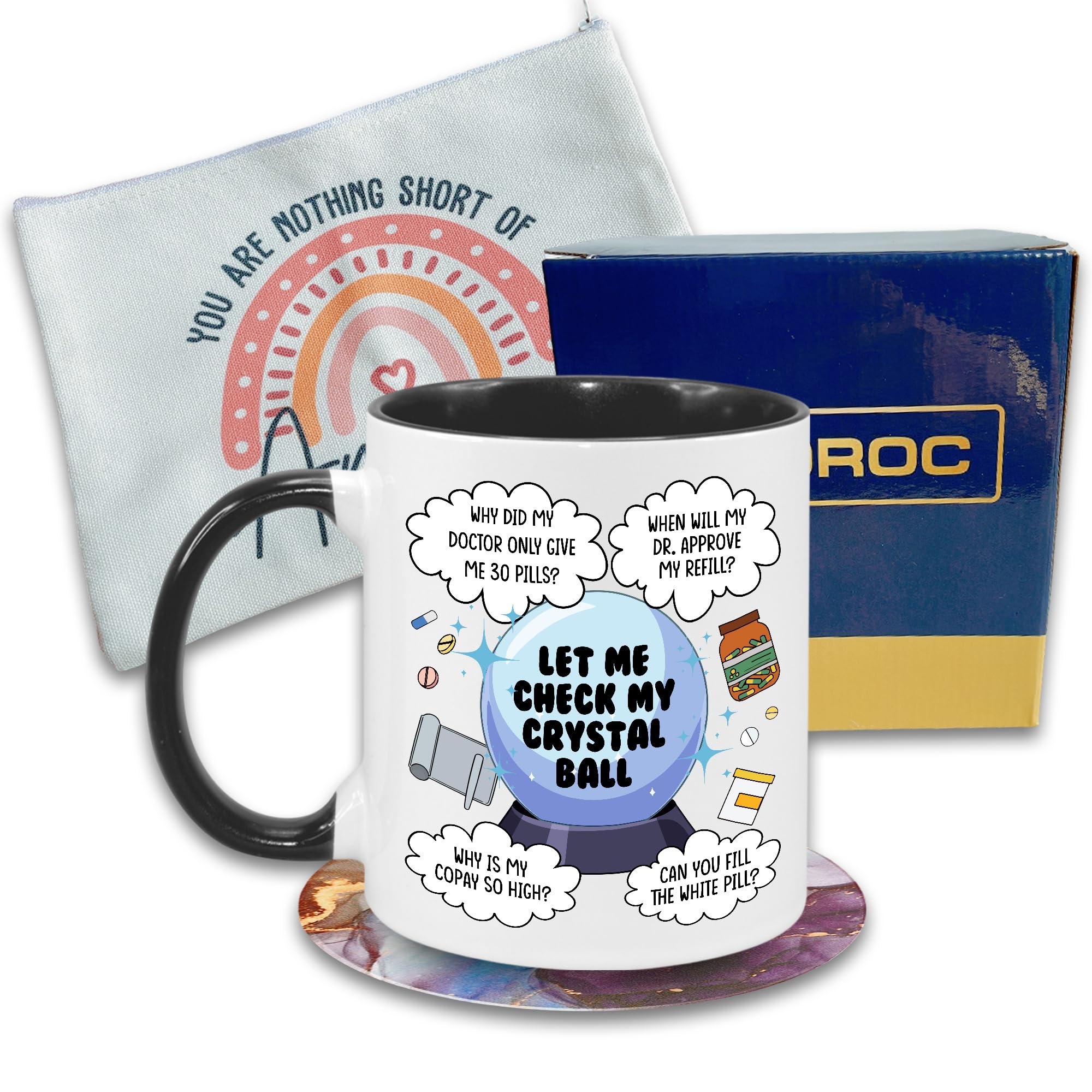 Pharmacy Gifts for Women & Men - 11oz Ceramic Coffee Mug for Pharmacists, Pharmacy Tech Week Gifts, Coworker Appreciation, Staff & Manager Presents - Perfect for Coffee Breaks at Pharmacy Workplace (PMD02)
