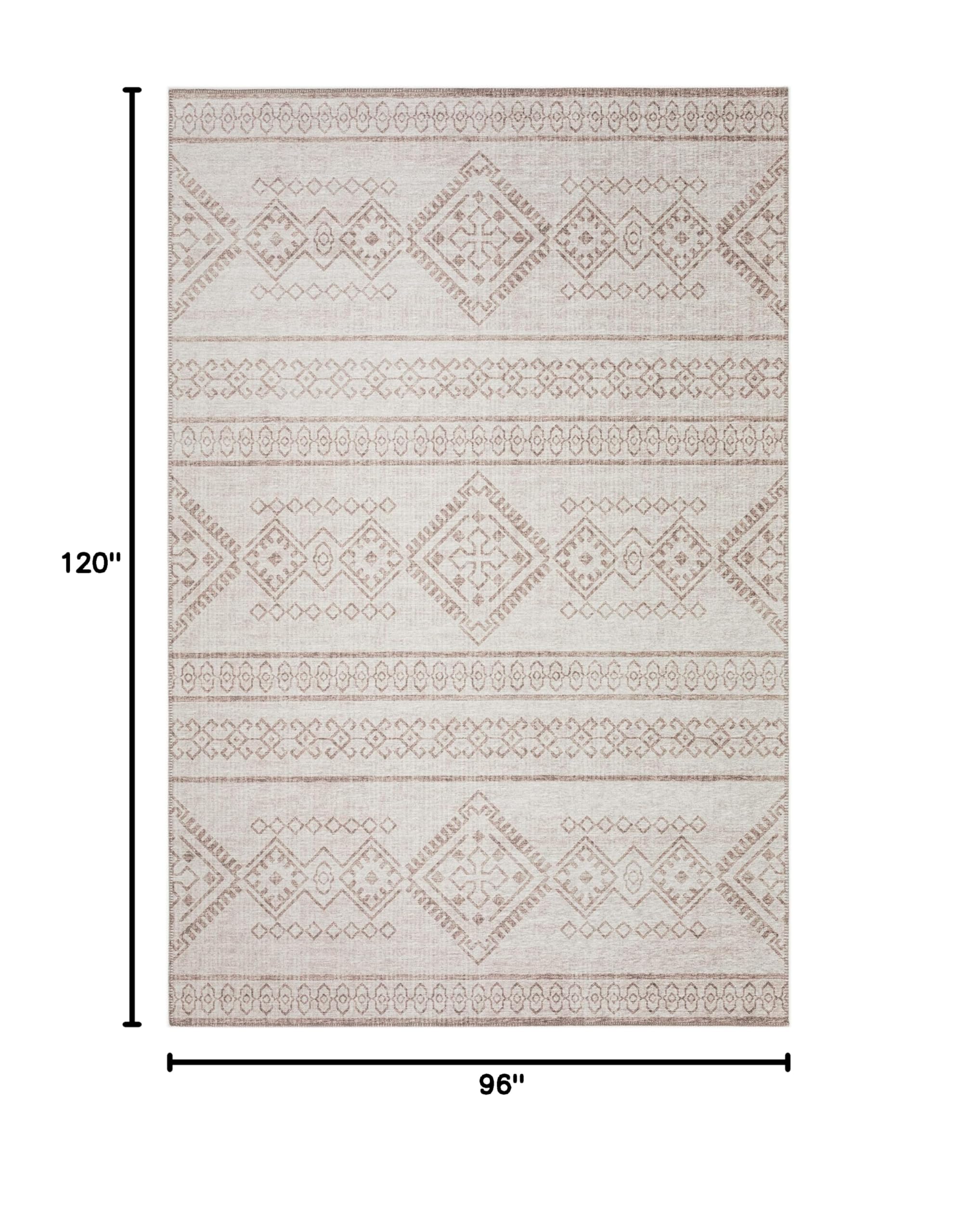 Addison Rugs Yuma AYU44 Taupe 8' x 10' Area Rug - Soft Modern Boho Chic Living Room Carpet for Bedroom, Dining Room & Home Decor