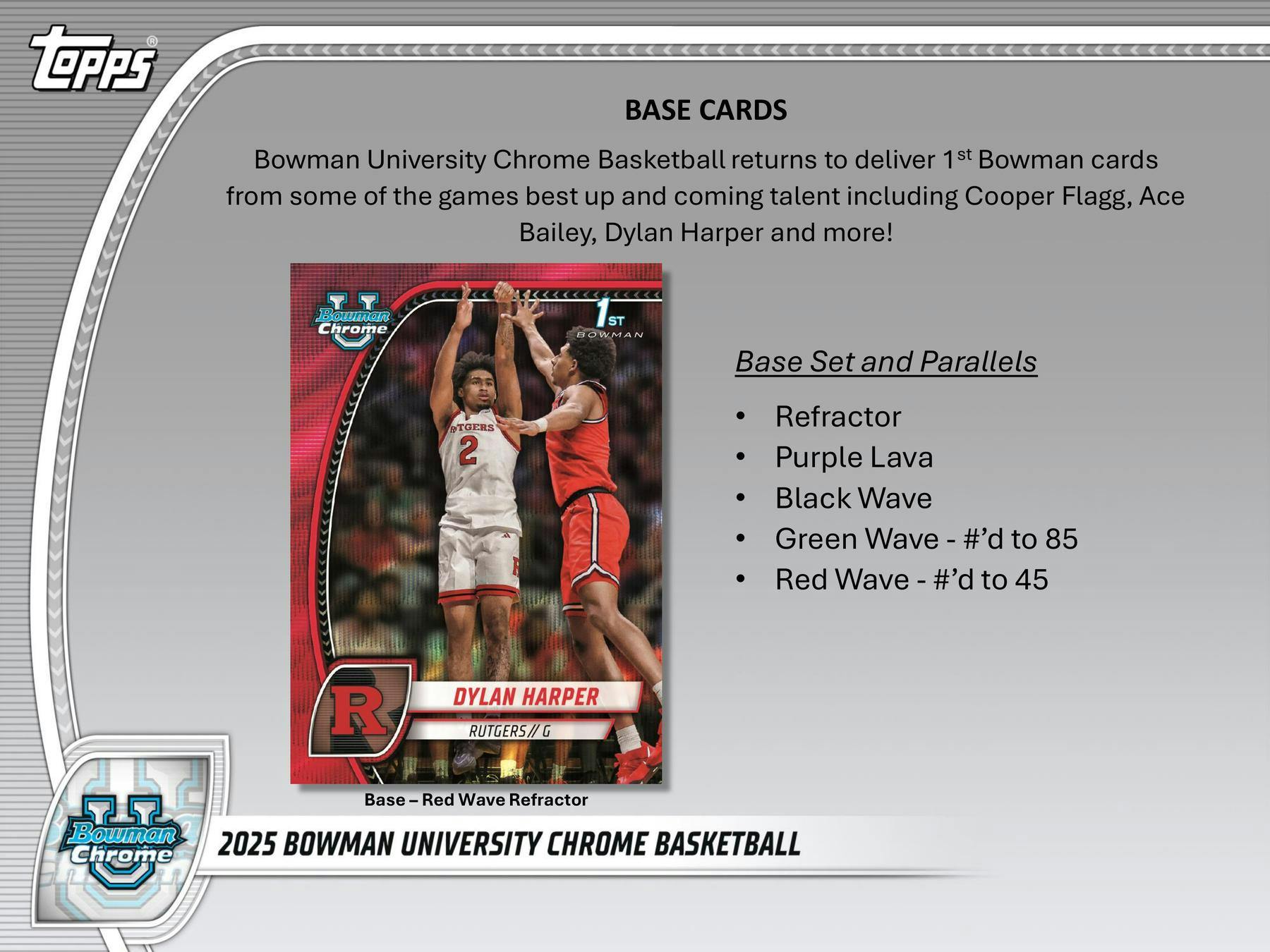 2024/25 Bowman University Chrome Basketball 7 Pack Blaster Box - Collectible Trading Cards for NBA Fans, Perfect for Gifts & Card Collectors - Use at Home, Games, or Trading Events