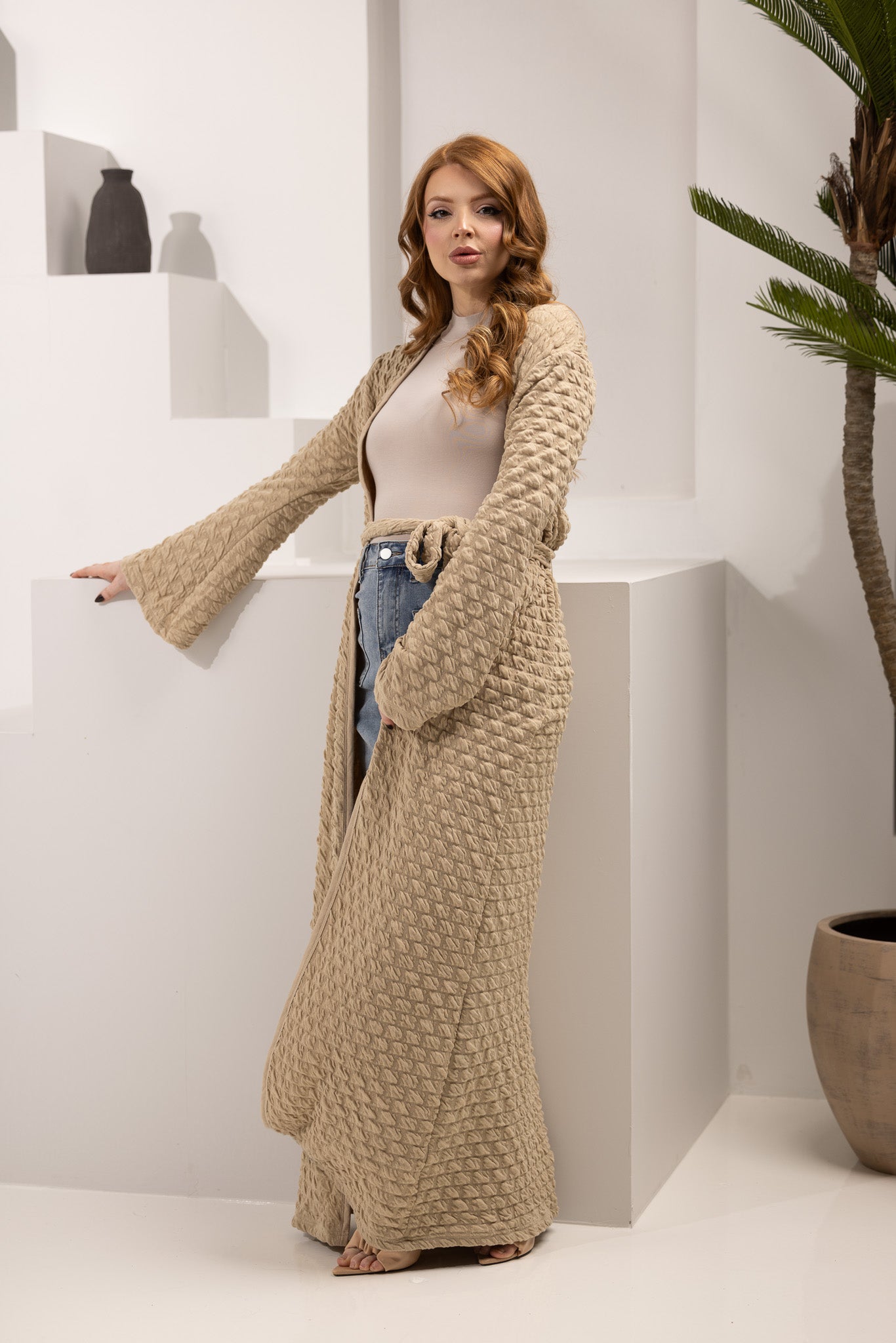 Stylish Bubble Tie Cardigan for Women - Soft Knit Wrap Sweater for Casual & Office Wear - Perfect for Fall & Winter Outfits