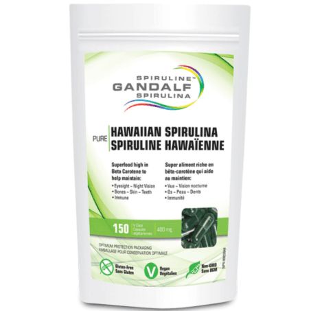Organic Hawaiian Spirulina 150 Veggie Capsules - Premium Superfood Supplement for Immune Support & Energy Boost - Perfect for Smoothies, Detox & Daily Wellness Routine
