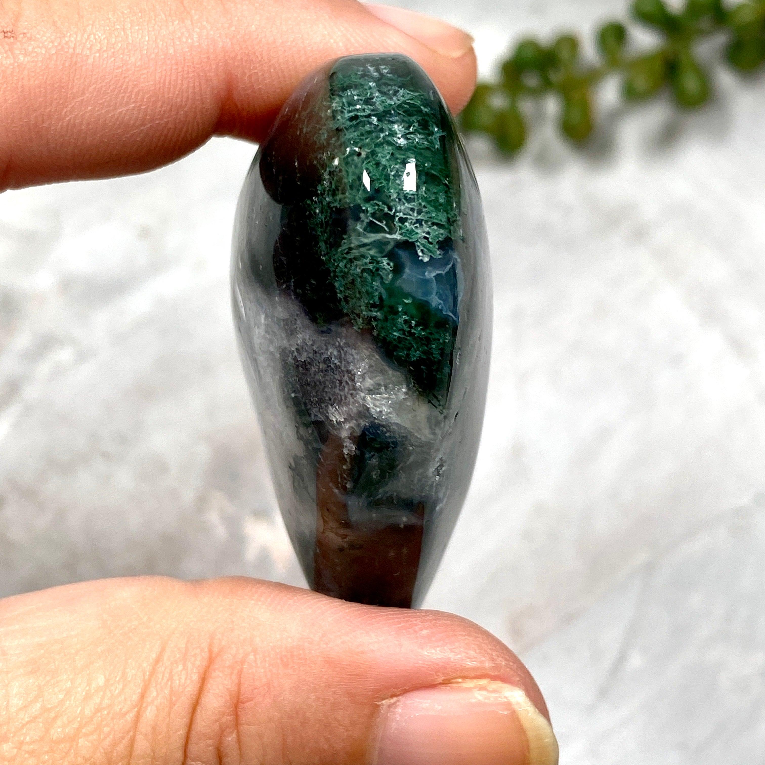 Natural Moss Agate Heart Pendant - Healing Crystal Jewelry for Love & Emotional Balance | Perfect for Meditation, Gifts & Spiritual Healing