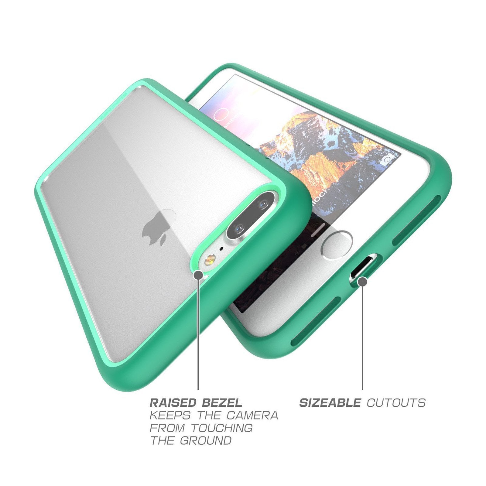 iPhone 7 Plus / 8 Plus Case - Unicorn Beetle Style Green Rugged Protective Cover | Shockproof & Scratch Resistant | Perfect for Outdoor Activities, Travel & Daily Use