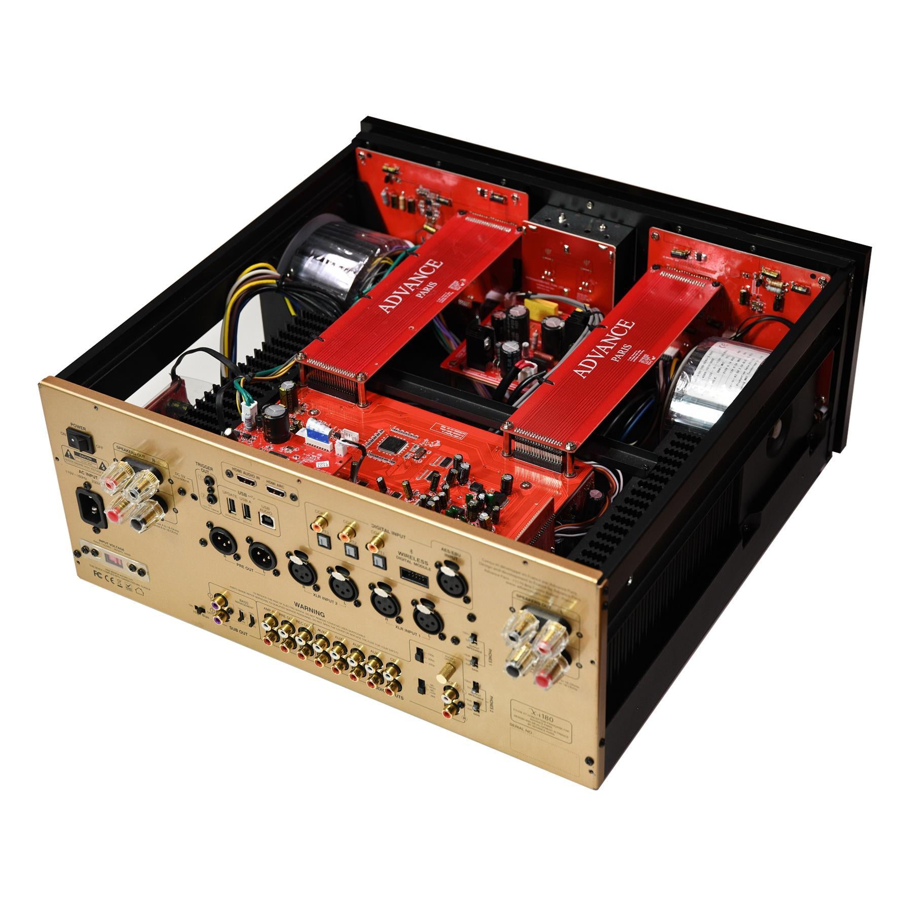 Advance Paris A12 Classic Integrated Stereo Amplifier - High Power Home Audio Receiver for Vinyl Records, CD Players & Speakers | Perfect for Living Room, Home Theater & Music Studio Setup