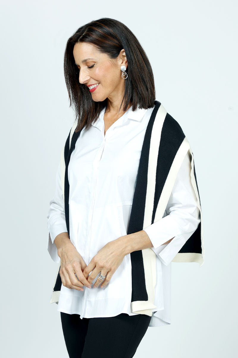 Elegant Tie Front Shawl Wrap - Soft & Stylish Women's Fashion Scarf for Office, Evening & Special Occasions