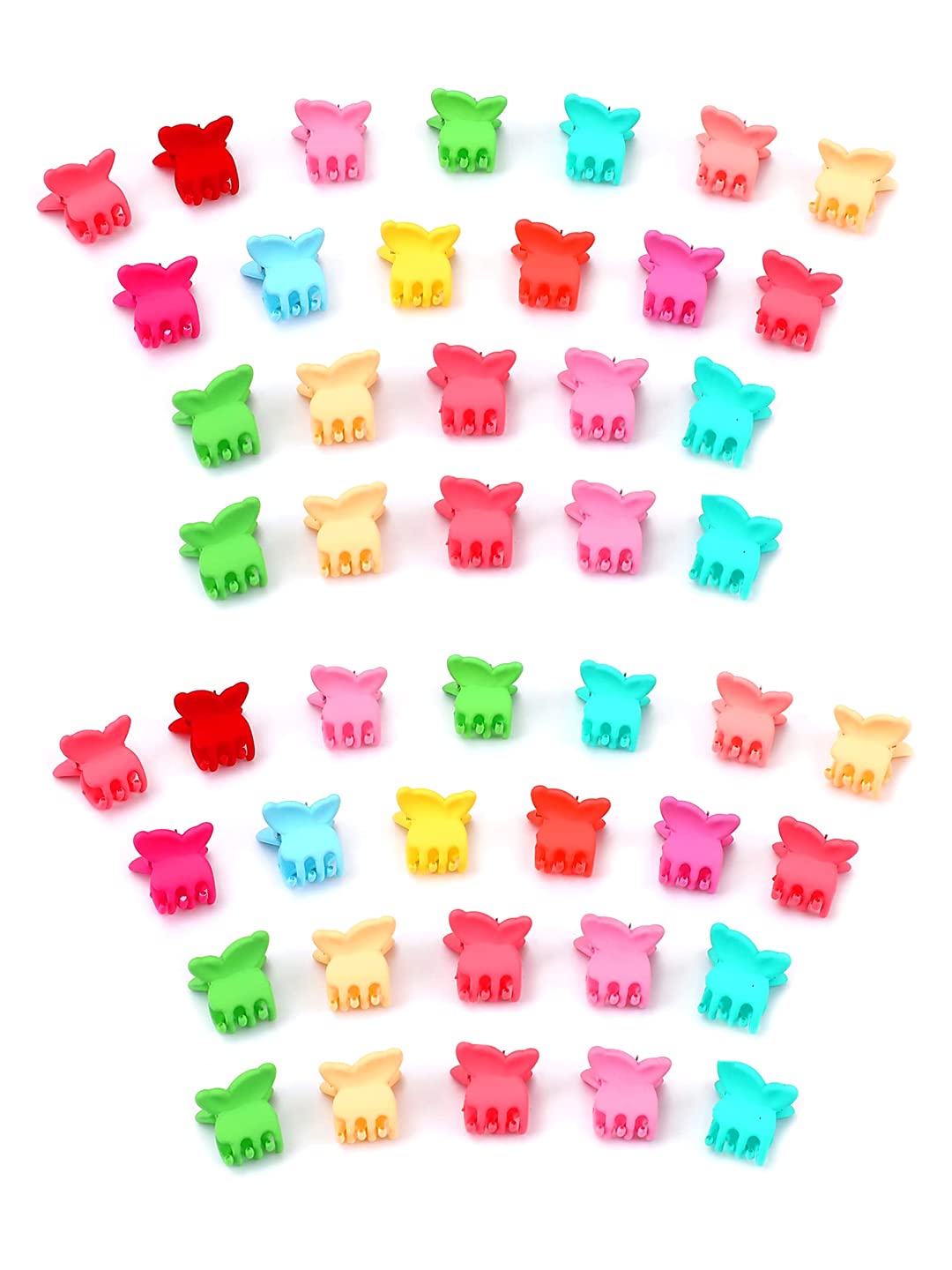 Melbees by Yellow Chimes 50-Piece Multicolor Butterfly Hair Claw Clips for Girls & Kids - Hair Accessories for Baby, Toddler & Children - Perfect for School, Parties & Everyday Hairstyles