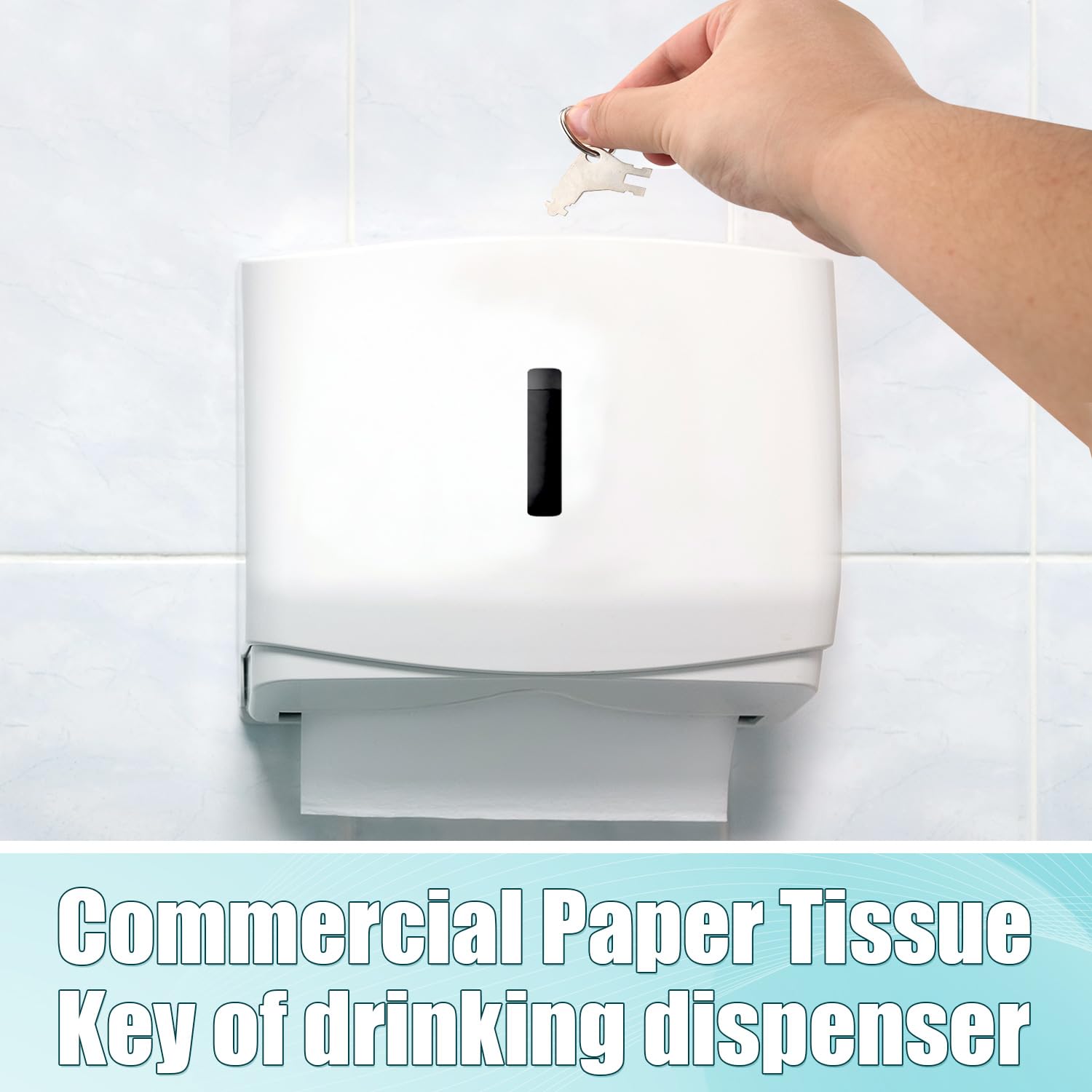 40pcs Heavy Duty Paper Towel Holder Keys with 40 Metal Key Rings - Commercial Grade Hand Towel Dispenser Keys for Office Buildings, Schools & Large Facilities - Perfect for Janitors & Maintenance Staff