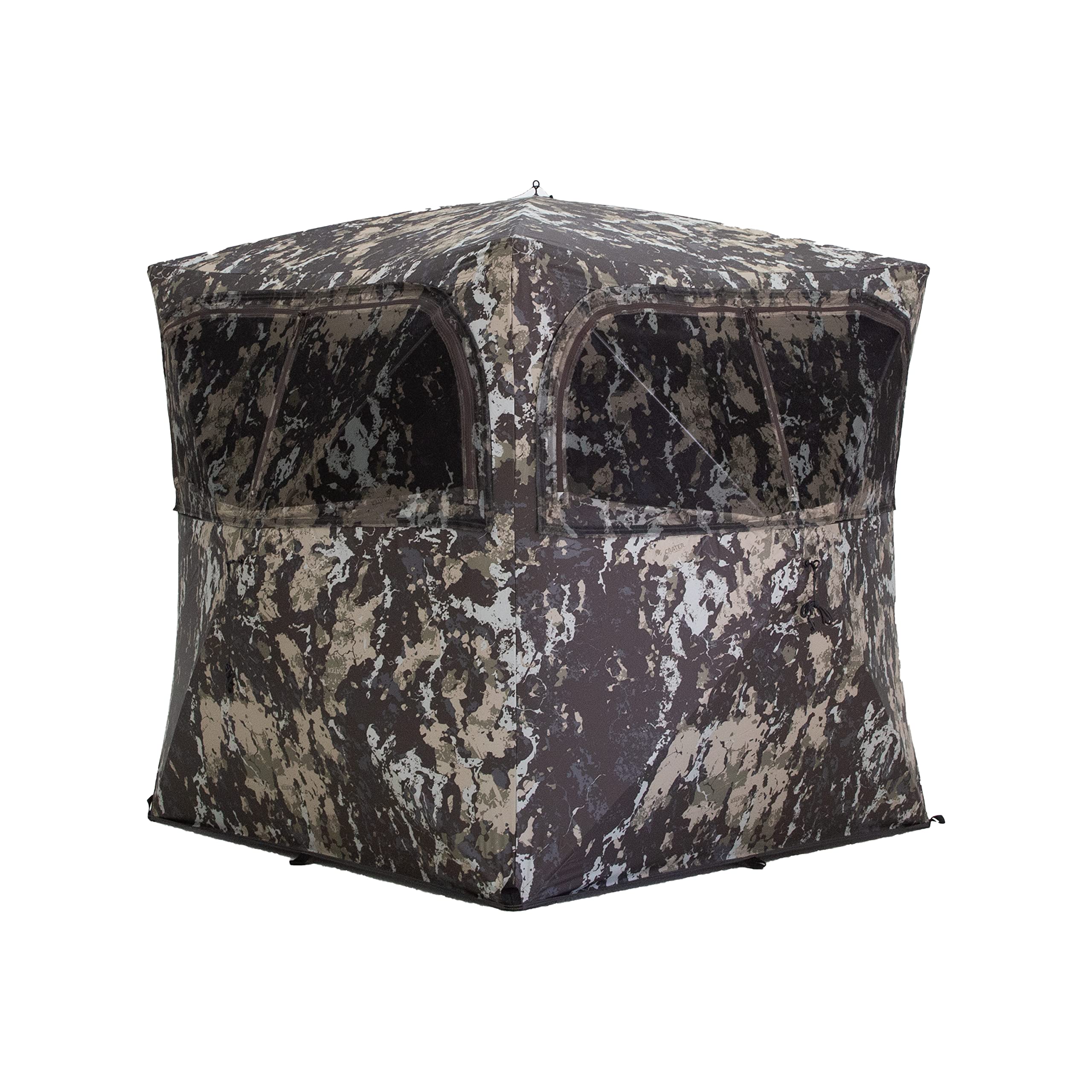 Barronett Blinds Grounder Portable Pop-Up Hunting Blind with Large Shooting Windows, Bloodtrail Woodland Camo - Ideal for Deer Hunting and Wildlife Observation