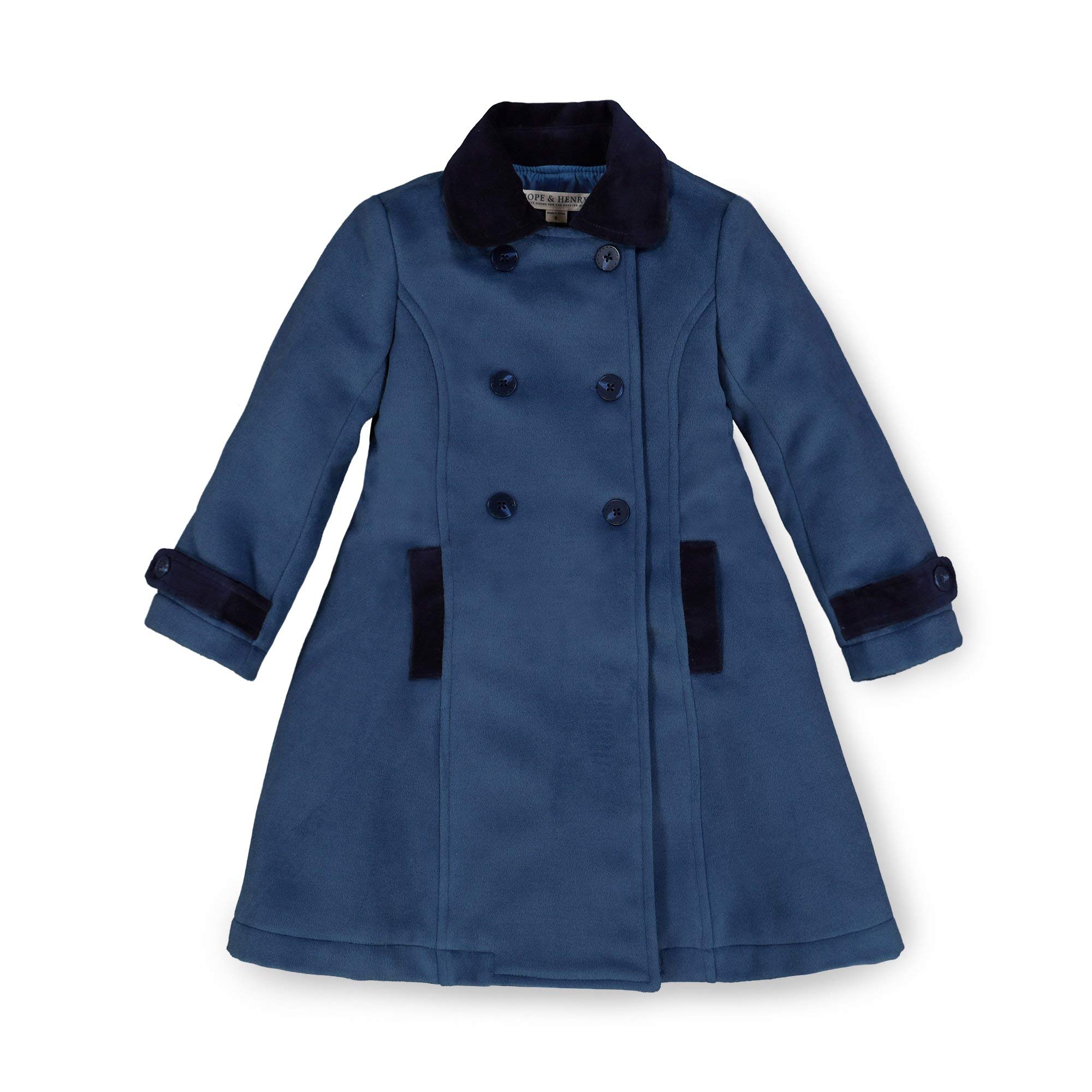 Hope & Henry Girls' Elegant Pleated Back Coat - Formal Winter Jacket for Special Occasions, School Events & Holiday Parties | Toddler to Kids Outerwear