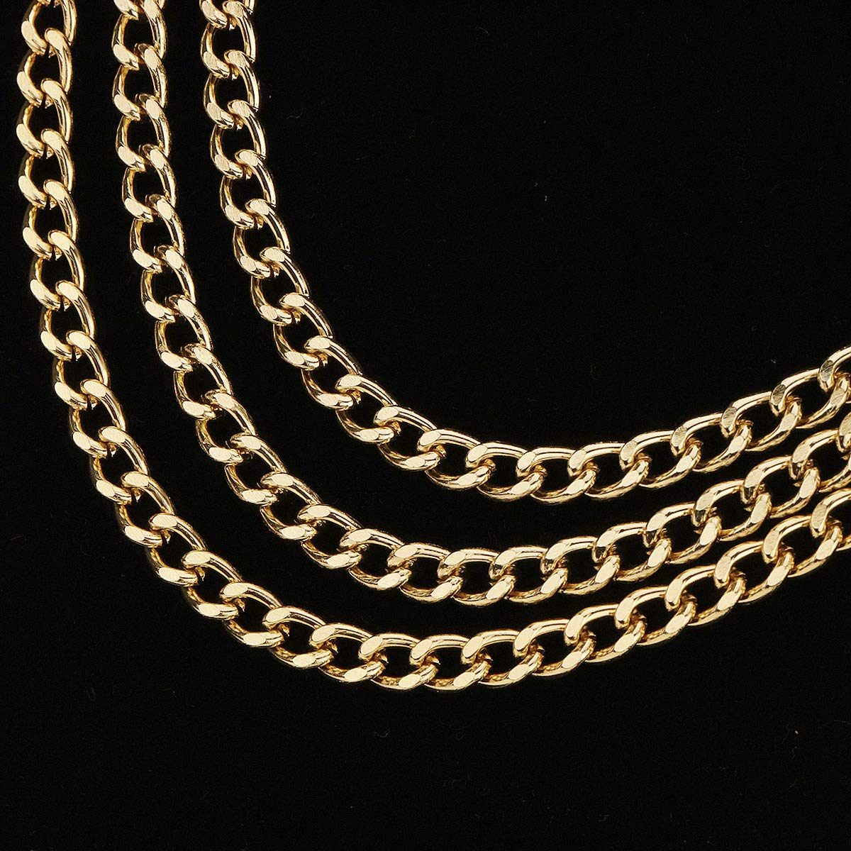 Glamorstar Women's Multilayer Metal Waist Chain Belt - Stylish Body Jewelry for Dresses, Skirts & Evening Wear - Perfect for Parties, Weddings & Fashion Accessories