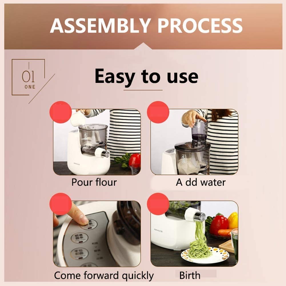 **Electric Pasta Maker Machine - Stainless Steel Automatic Noodle Press with 6 Interchangeable Molds for Homemade Spaghetti, Fettuccine & More - Perfect for Italian Cuisine, Family Dinners & Restaurant Use**