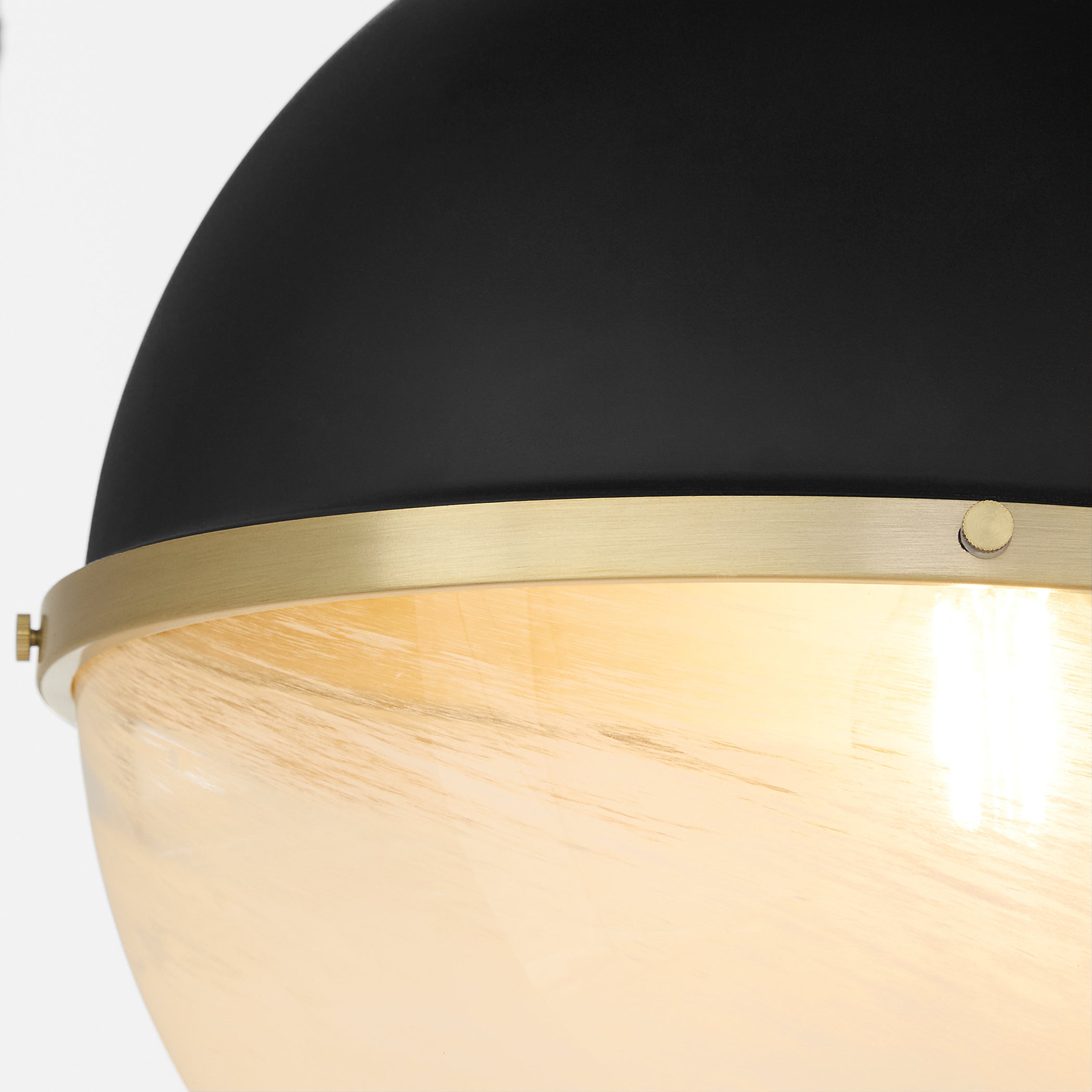 Textured Black and Aged Brass Pendant Light - Modern Industrial Ceiling Fixture for Dining Room, Kitchen, or Living Room