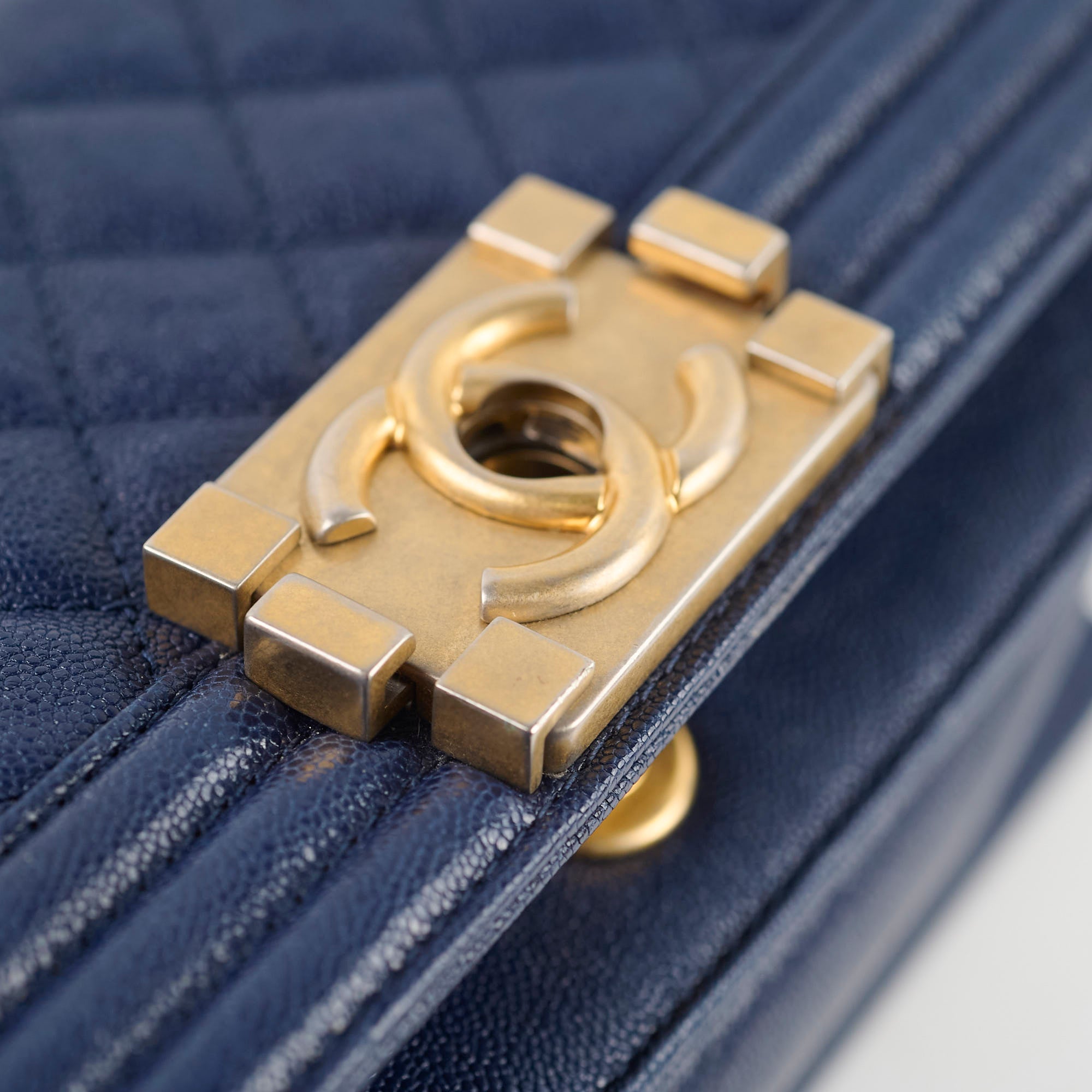 Chanel Small Boy Caviar Leather Handbag Navy Blue 26cm - Luxury Designer Crossbody Bag for Women, Perfect for Date Night & Special Occasions