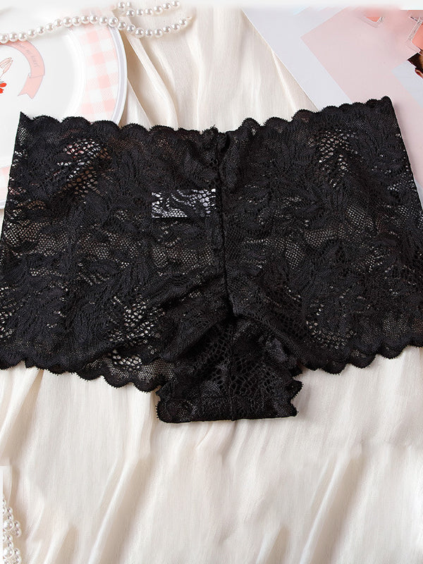ZASUWA Women's Sexy Solid Color Lace Underwear - Comfortable & Breathable Panties for Everyday Wear, Date Night & Special Occasions