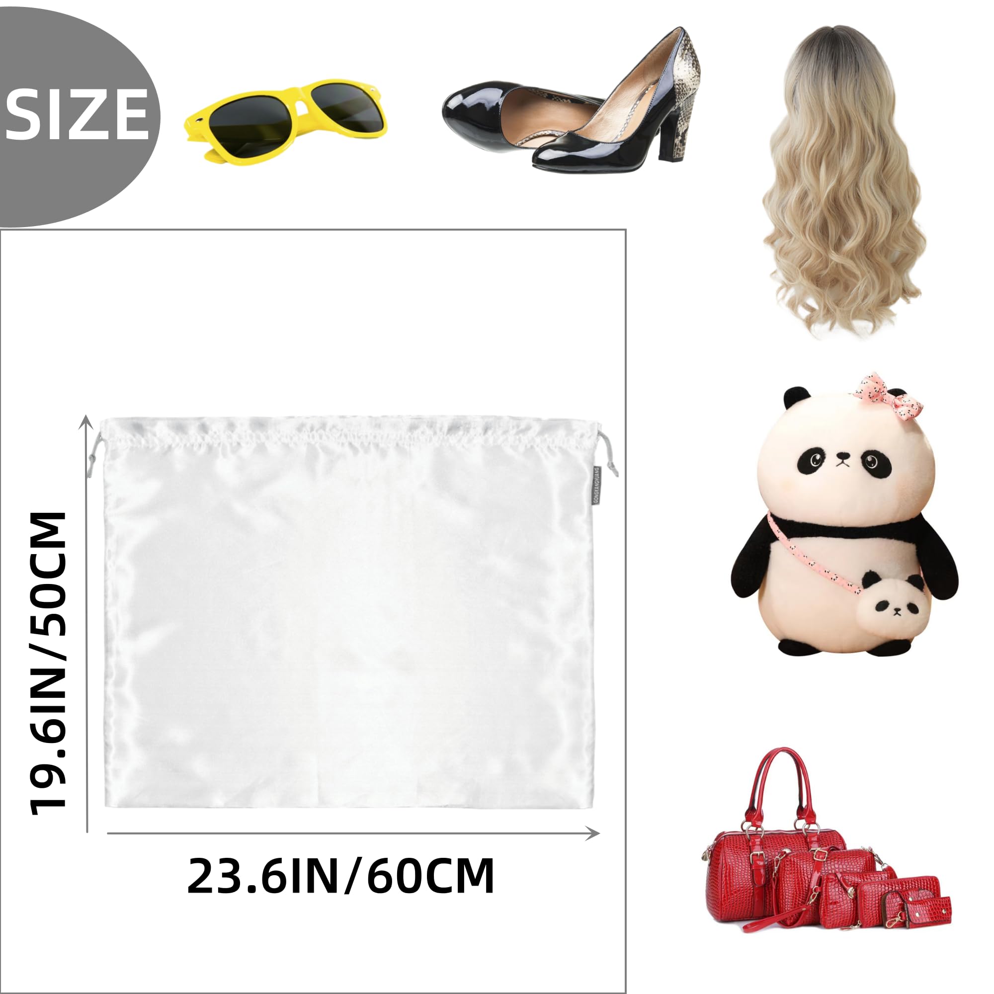 GONGKANGYUAN 30 Pack Premium Silk Dust Bags for Handbags, Purses, Shoes & Boots - Reusable Travel Storage Pouches & Dust Covers for Luxury Bag Protection (Perfect for Closet Organization & Travel Accessories)