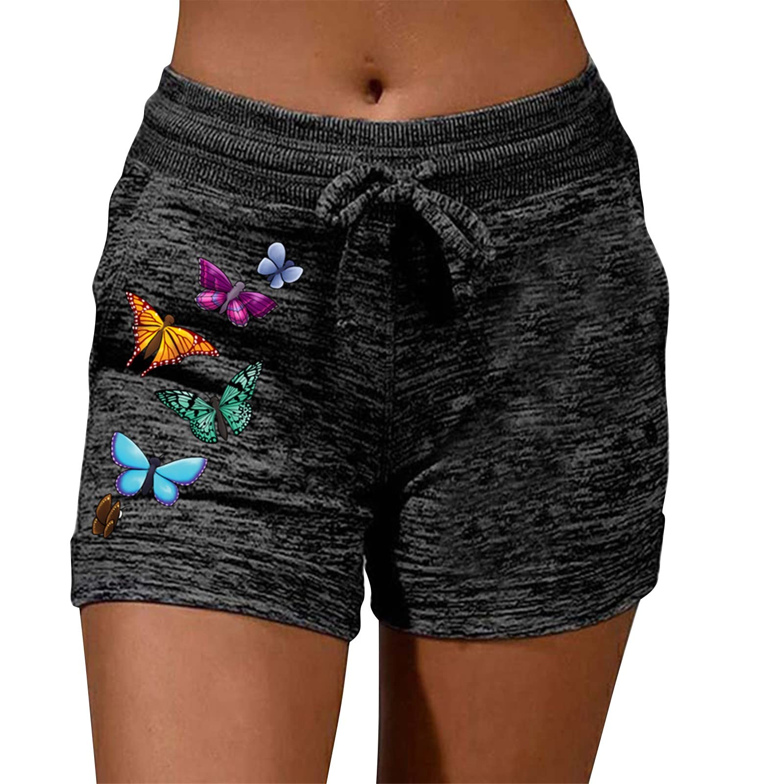 Women's Comfy Lounge Shorts with Pockets & Drawstring - Soft Printed Pajama Bottoms for Relaxing at Home, Yoga, or Sleepwear
