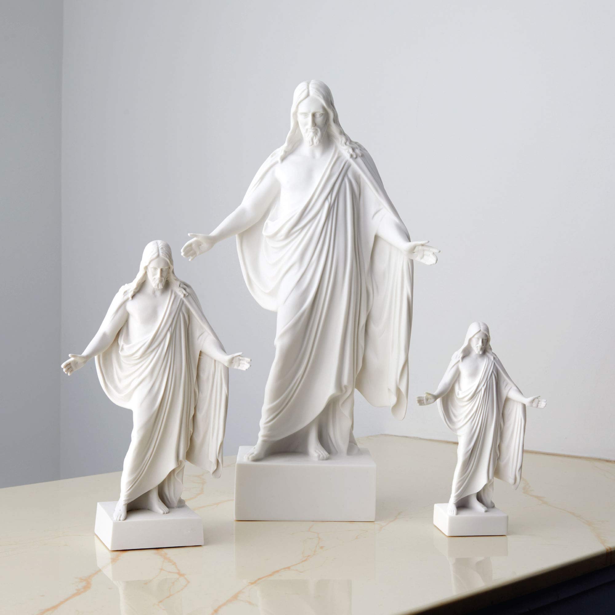 Belosol Christus Statue - 19 Inch Jesus Sculpture for Christian Living, Easter & Home Decor - Perfect for Church Altars, Gift Giving & Spiritual Spaces